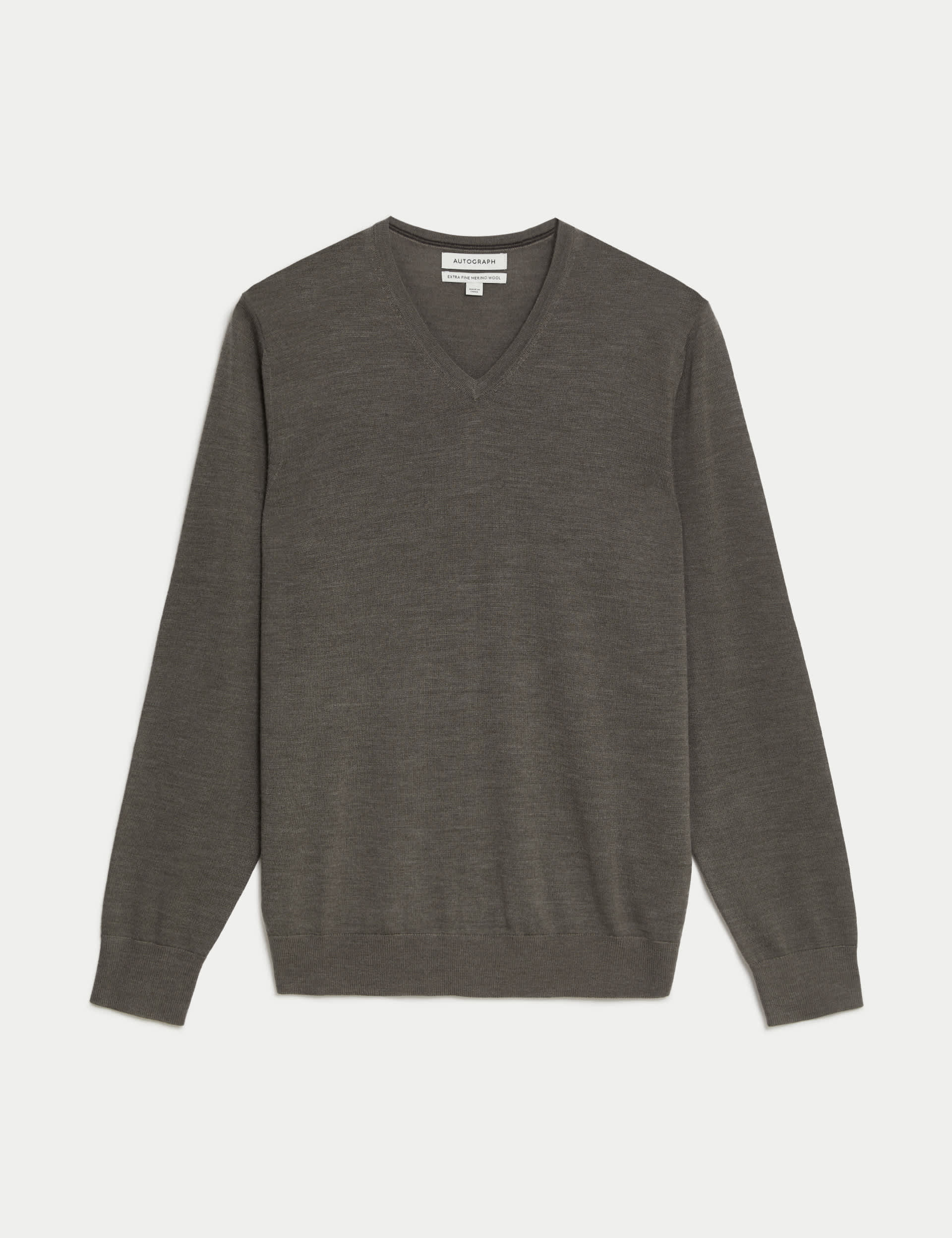 Autograph Men's Pure Extra Fine Merino Wool V-Neck Jumper