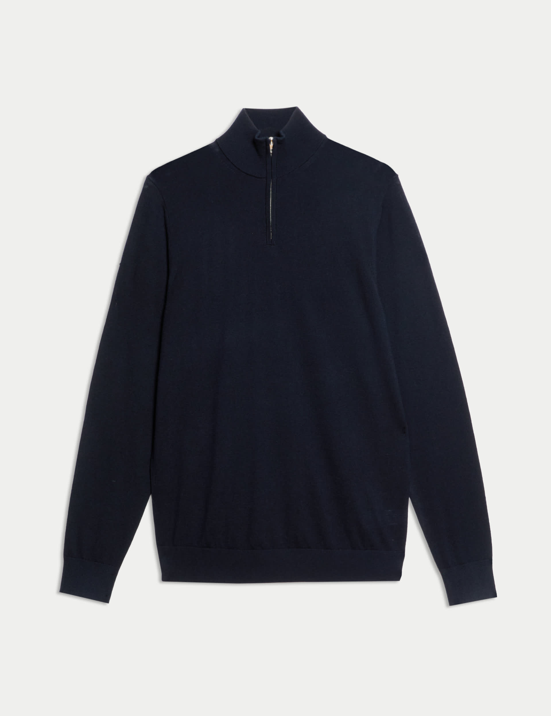 Autograph Men's Pure Extra Fine Merino Wool Half Zip Jumper