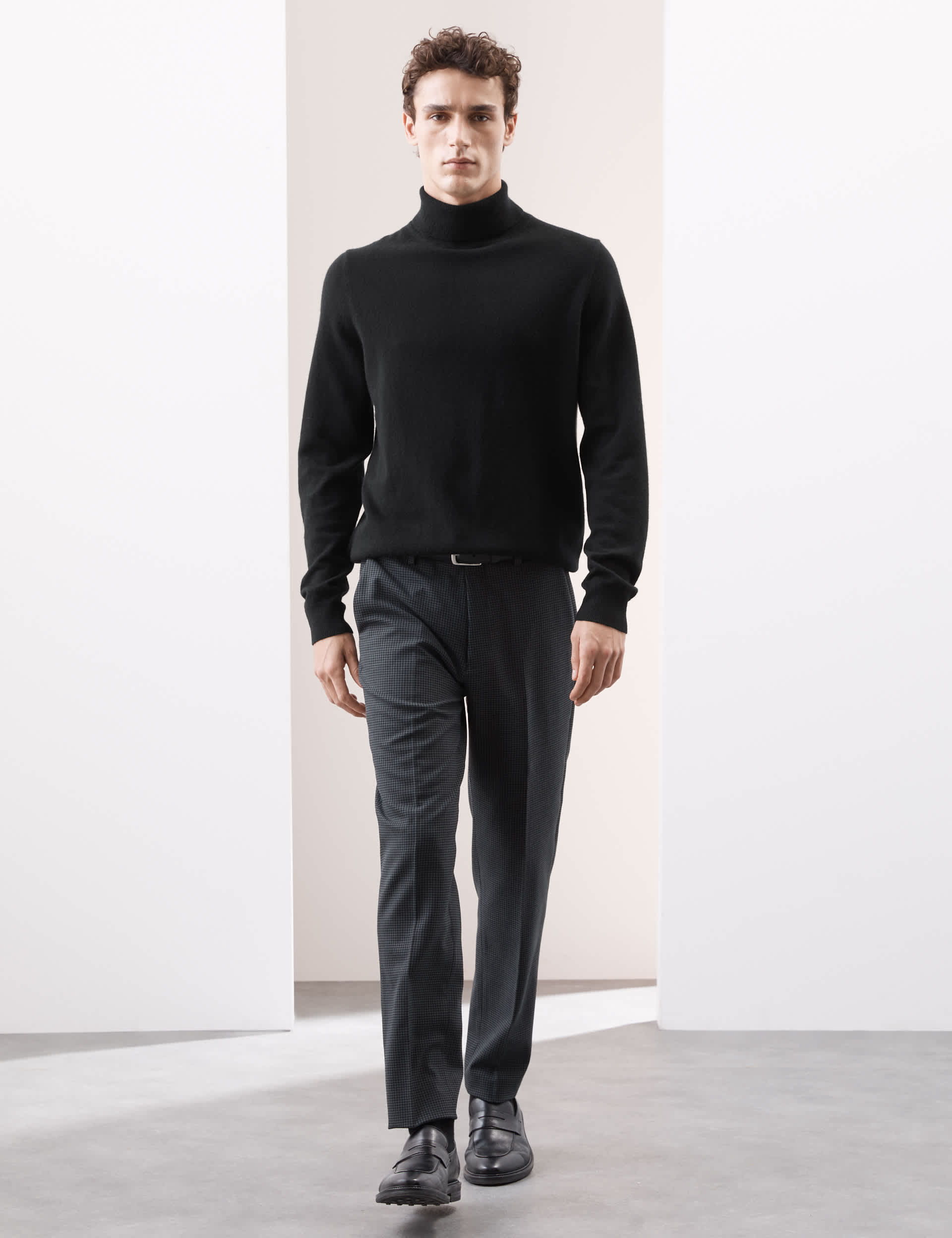 Autograph Men's Pure Cashmere Roll Neck Jumper - LREG - Black, Dark Navy,Black,Stone