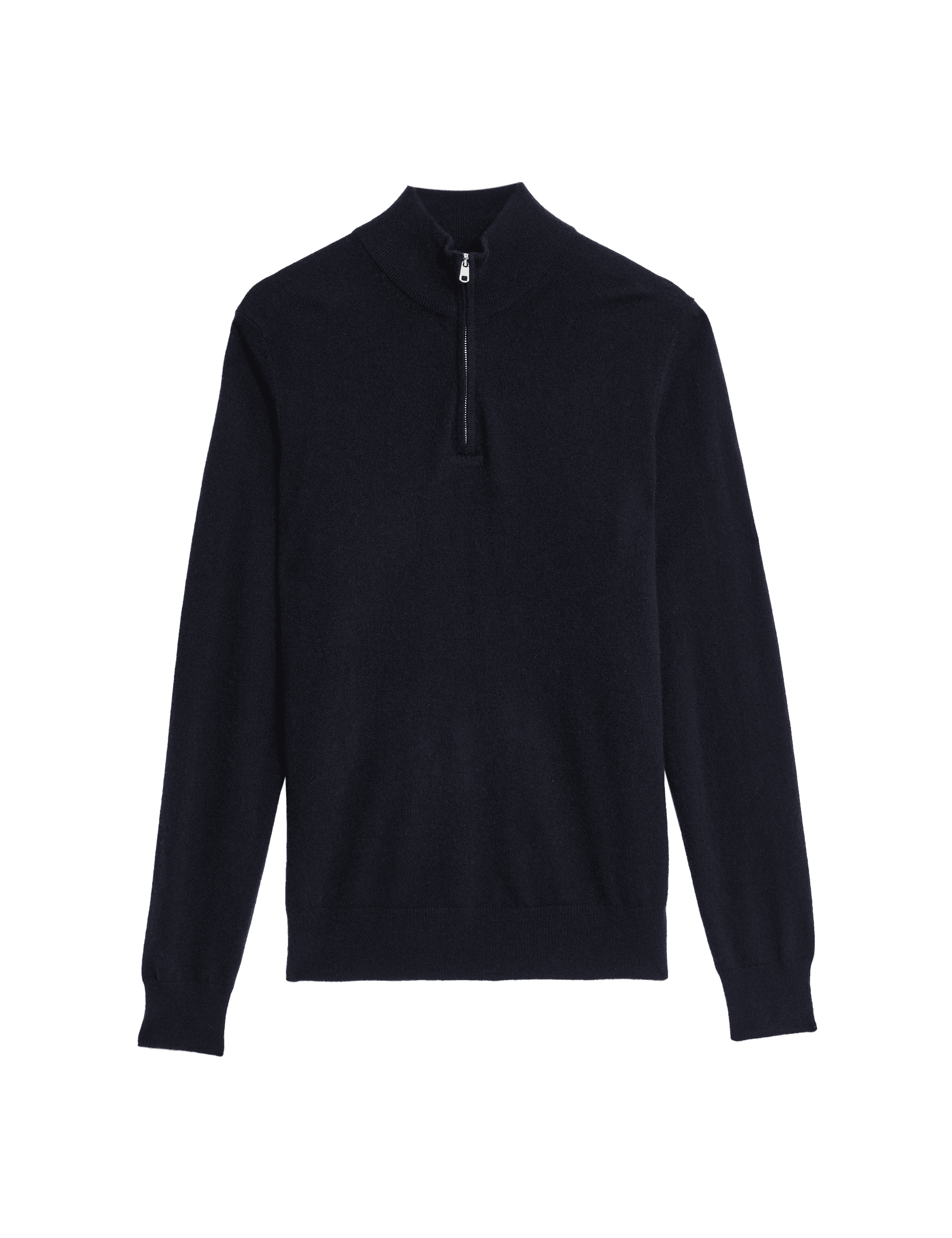 Autograph Men's Pure Cashmere Half Zip Jumper - LREG - Dark Navy, Dark Navy,Grey,Smokey Blue,Peat