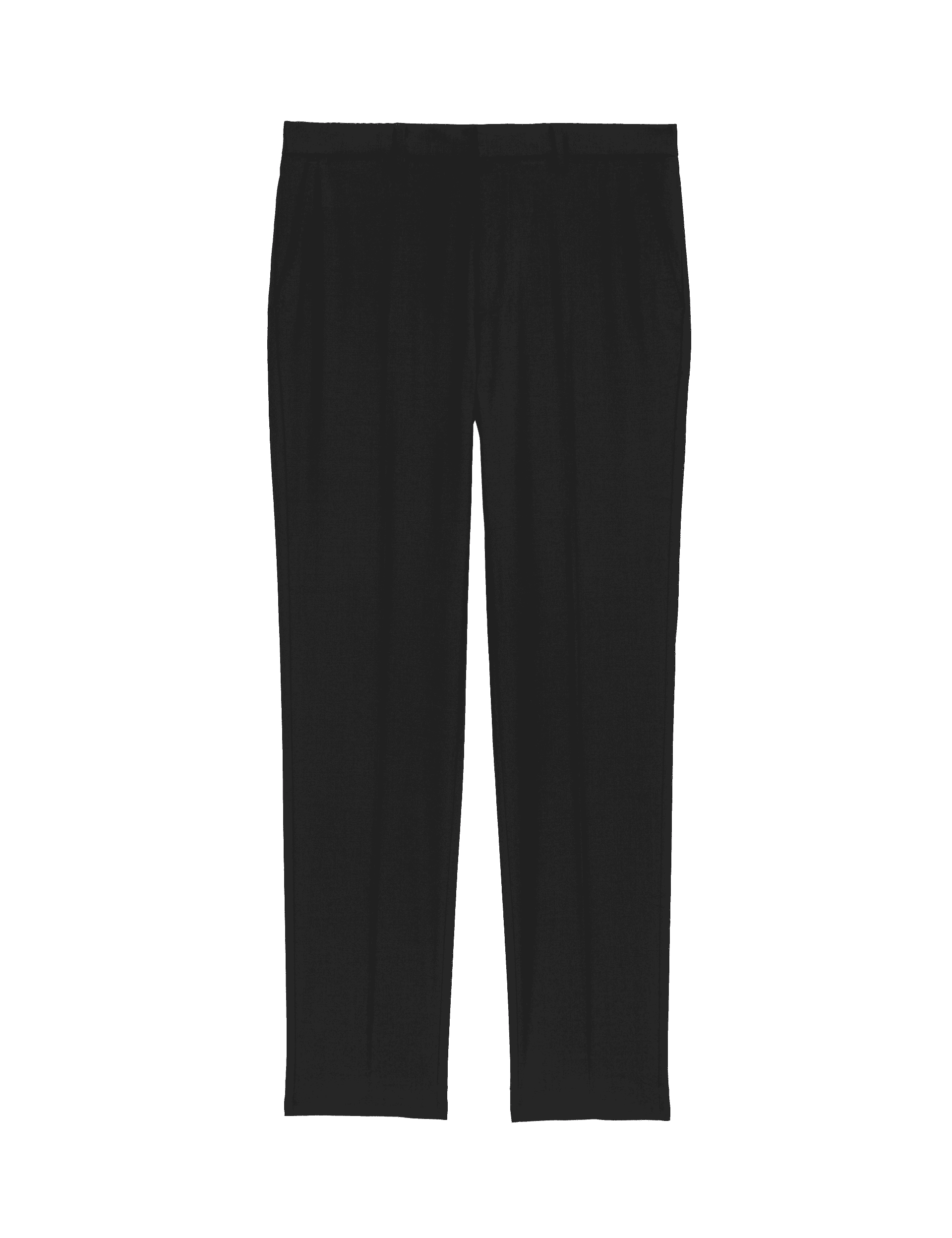 M&S Collection Men's Wool Rich Stretch Trousers - 32LNG - Black, Black,Charcoal,Navy