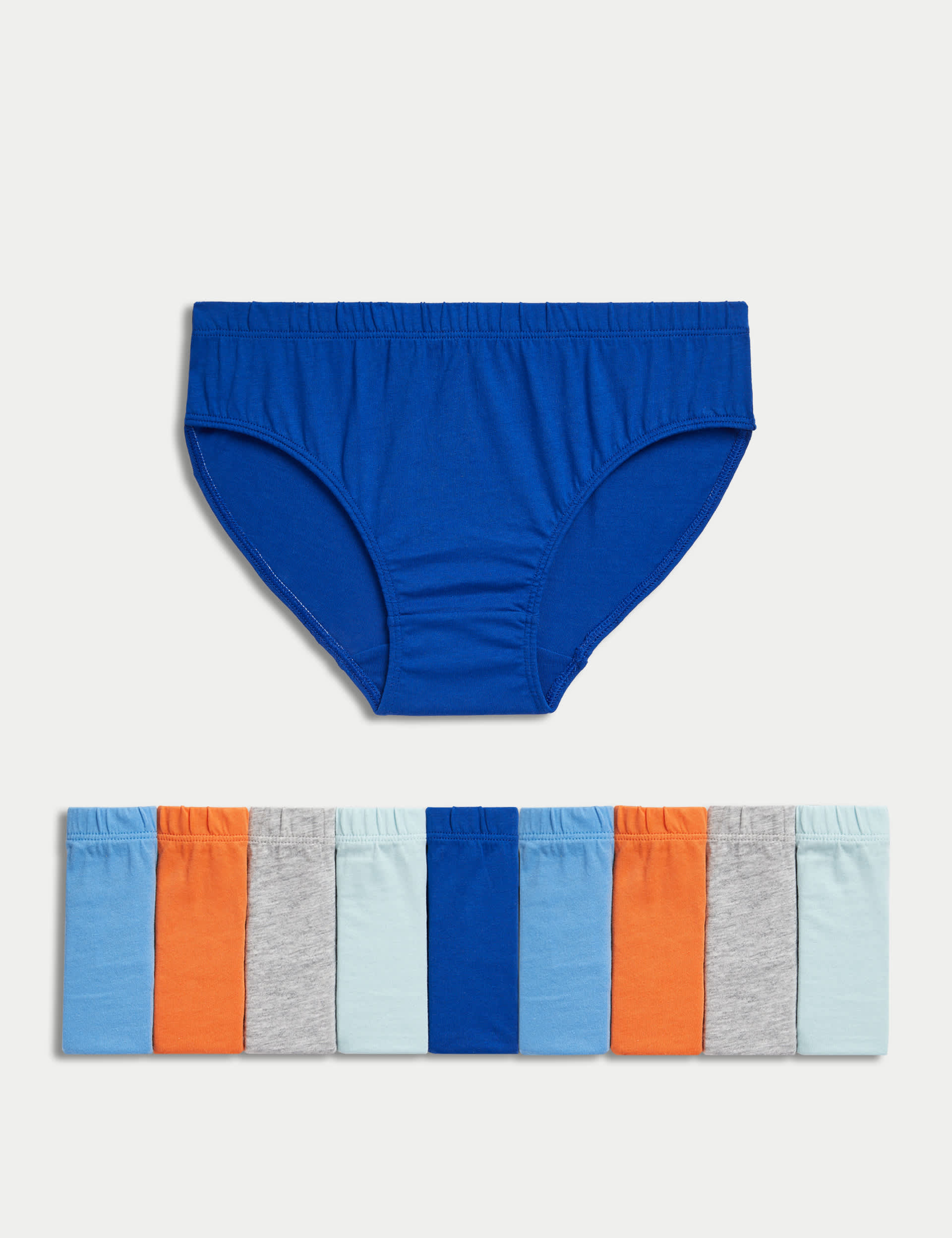 M&S Boys 10pk Pure Cotton Briefs (2-14 Yrs)