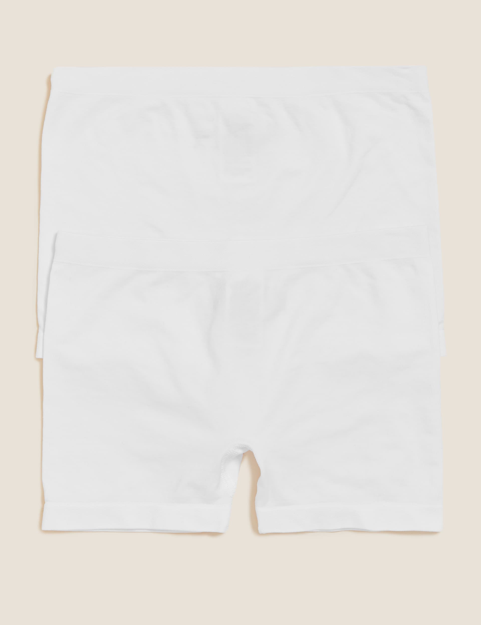 M&S Girls 2pk Shorts (6-16 Yrs) - 12-14 - White, White