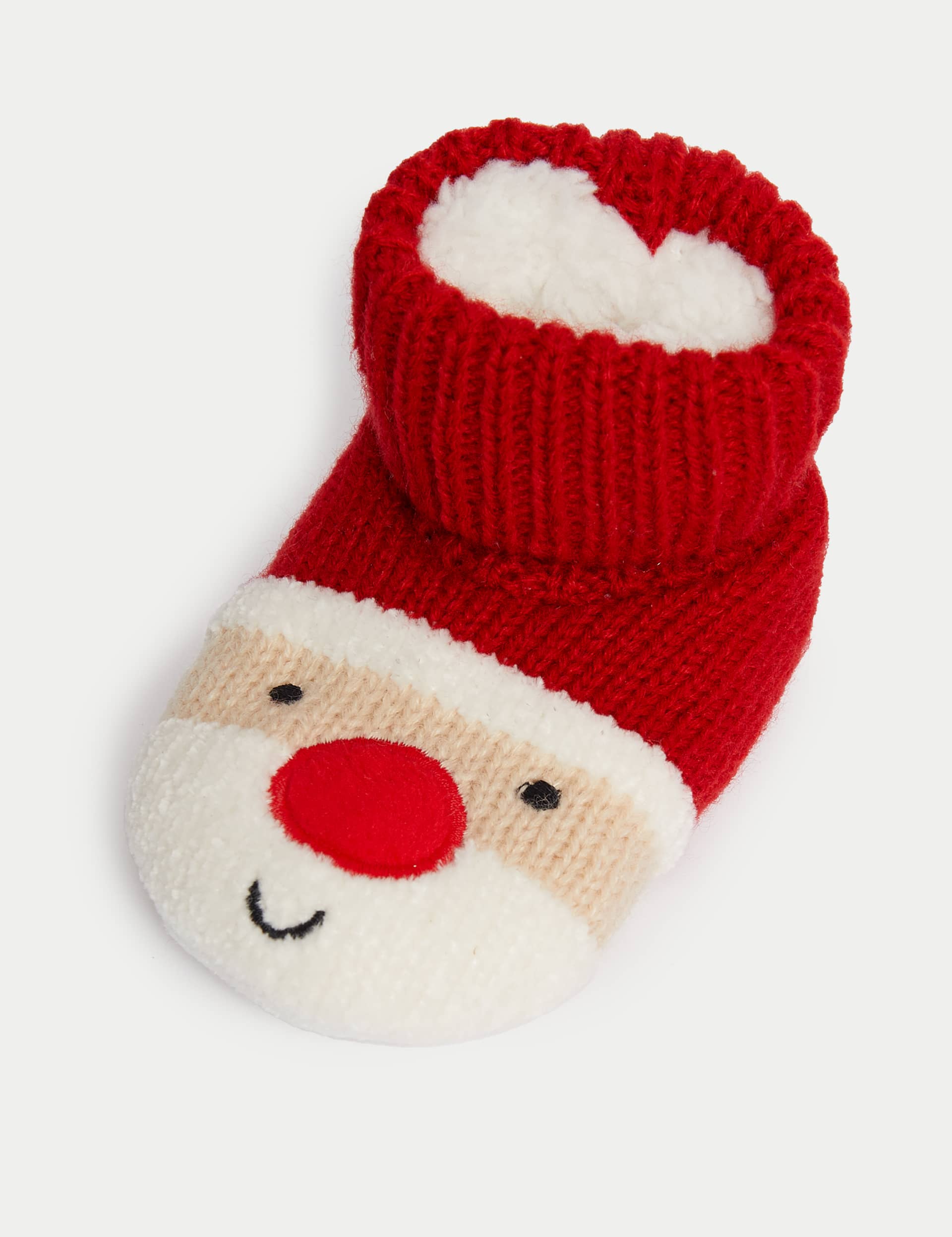 M&S Santa Christmas Booties - 6-12 - Multi, Multi