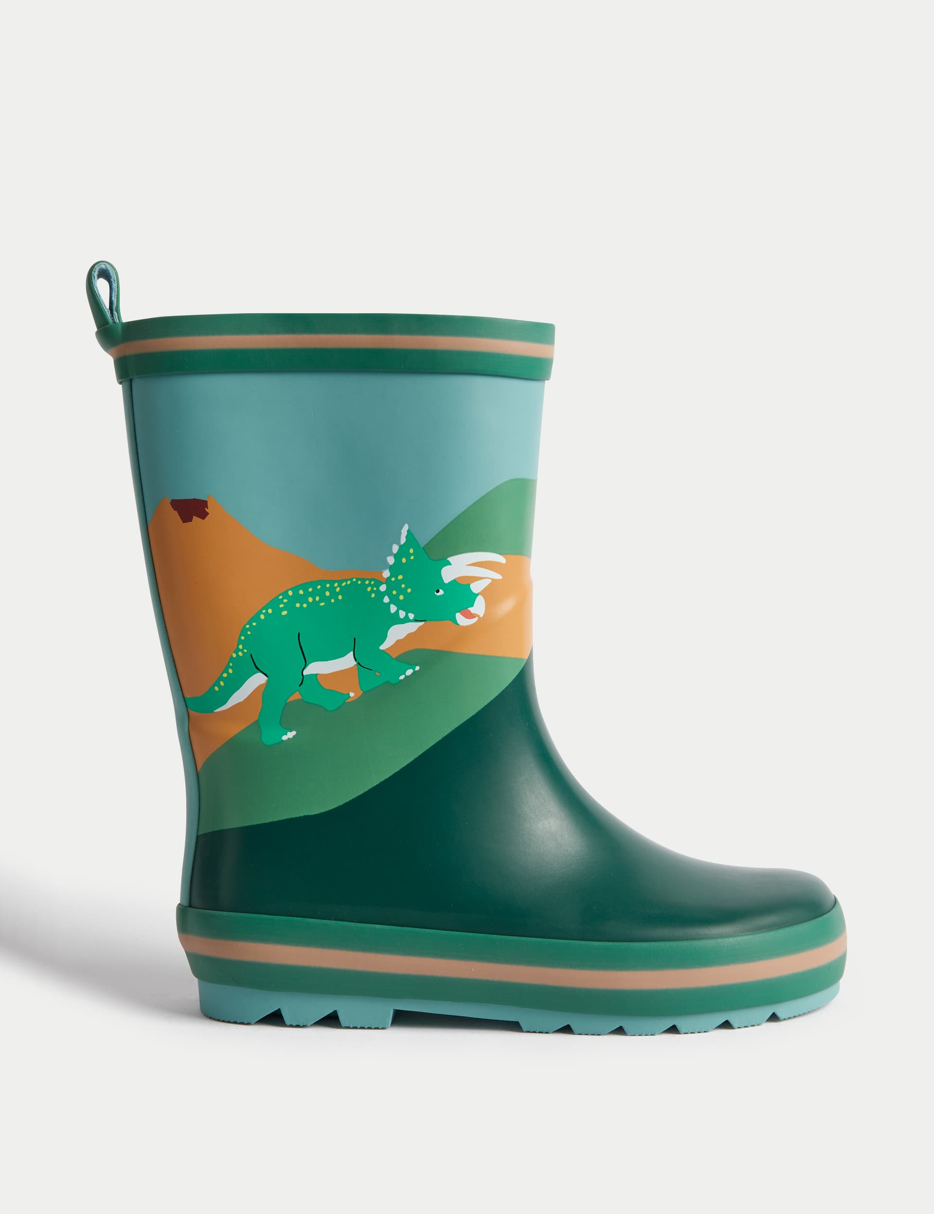 M&S Kids Dinosaur Wellies (4 Small - 2 Large) - 4S - Green Mix, Green Mix