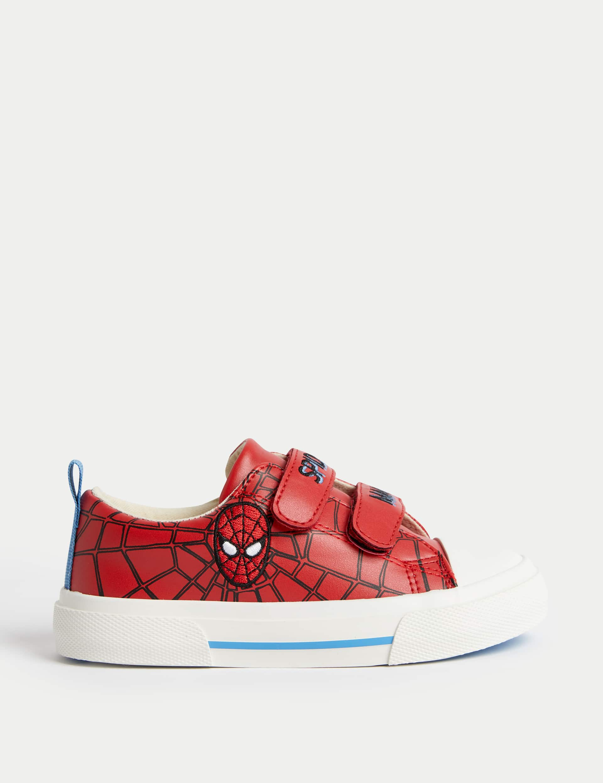 M&S Kids Spider-Man Riptape Trainers (4 Small - 2 Large) - 5 SSTD - Red, Red