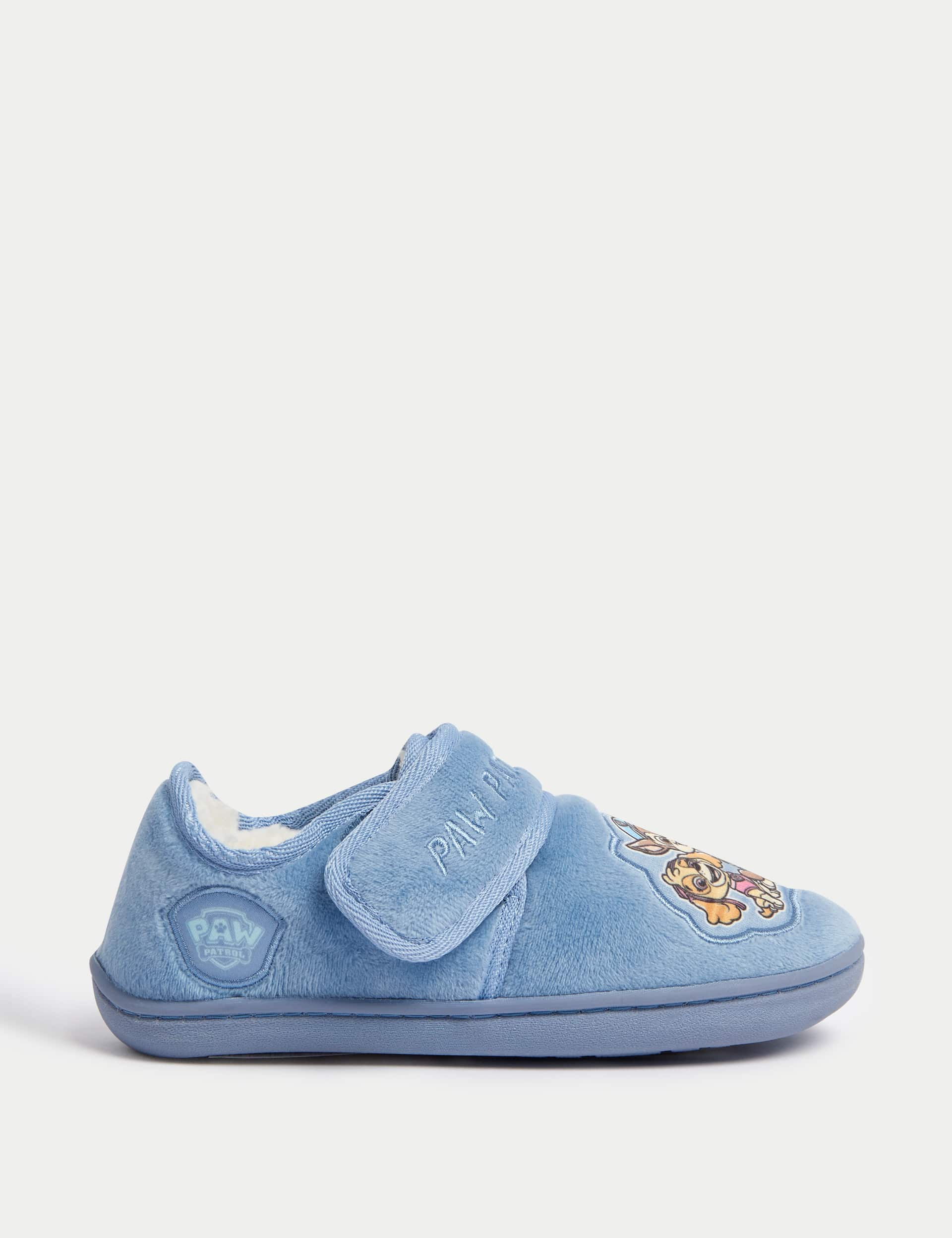 M&S Kids PAW Patrol Riptape Slippers (4 Small - 12 Small) - Blue, Blue