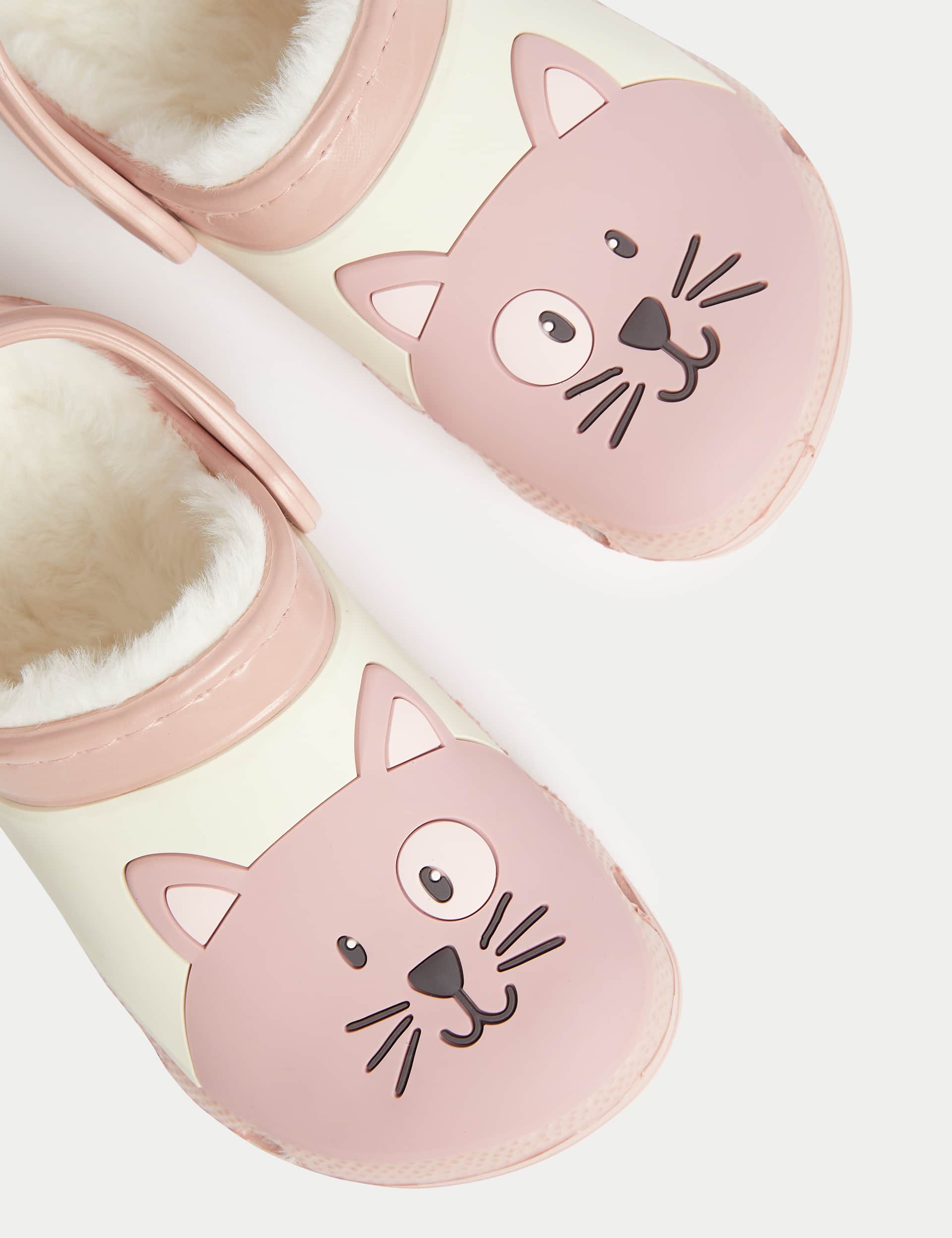 M&S Kids Fleece Lined Cat Clogs (4 Small