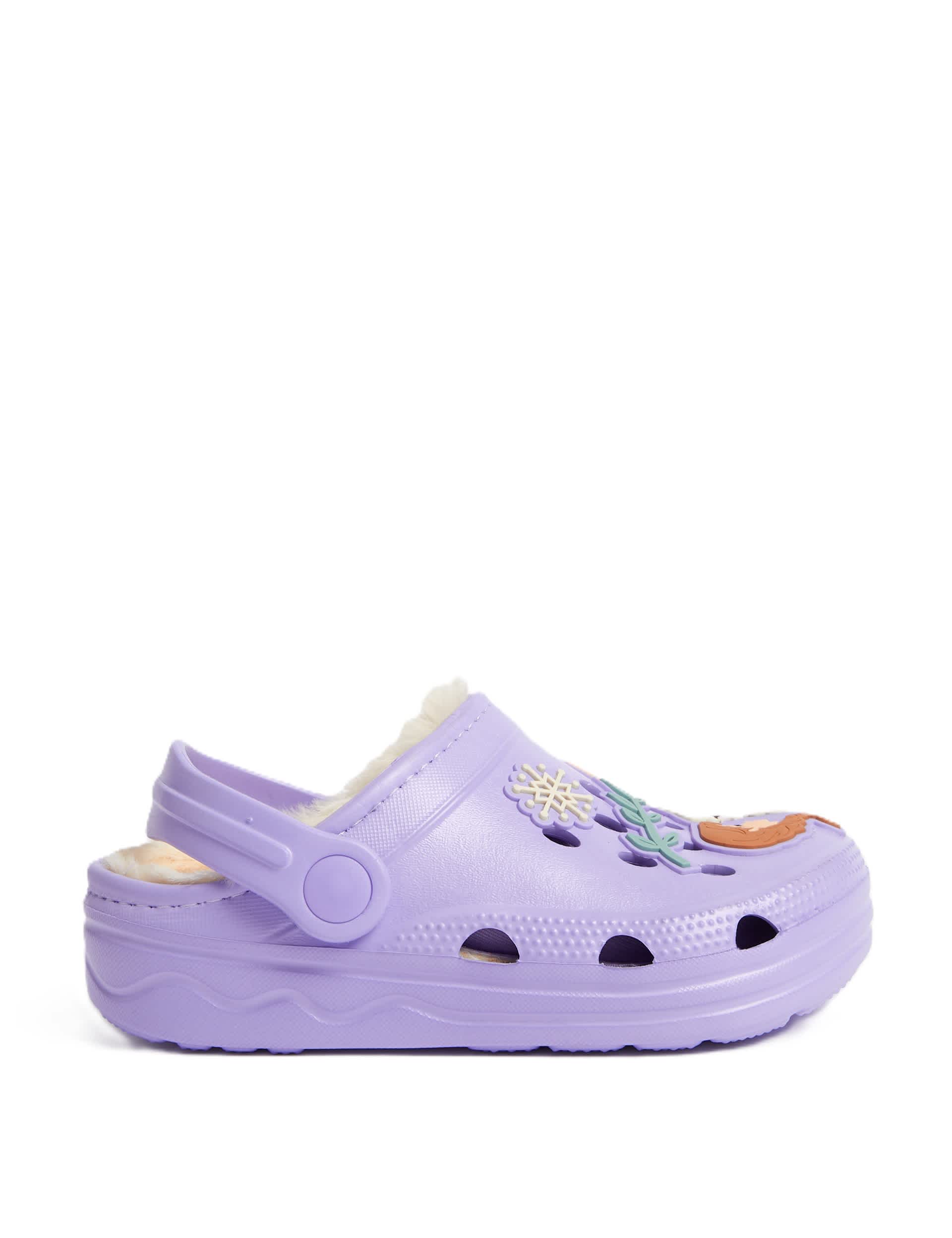 M&S Kids Disney Frozen Clogs (4 Small - 2 Large) - 10 SSTD - Purple, Purple