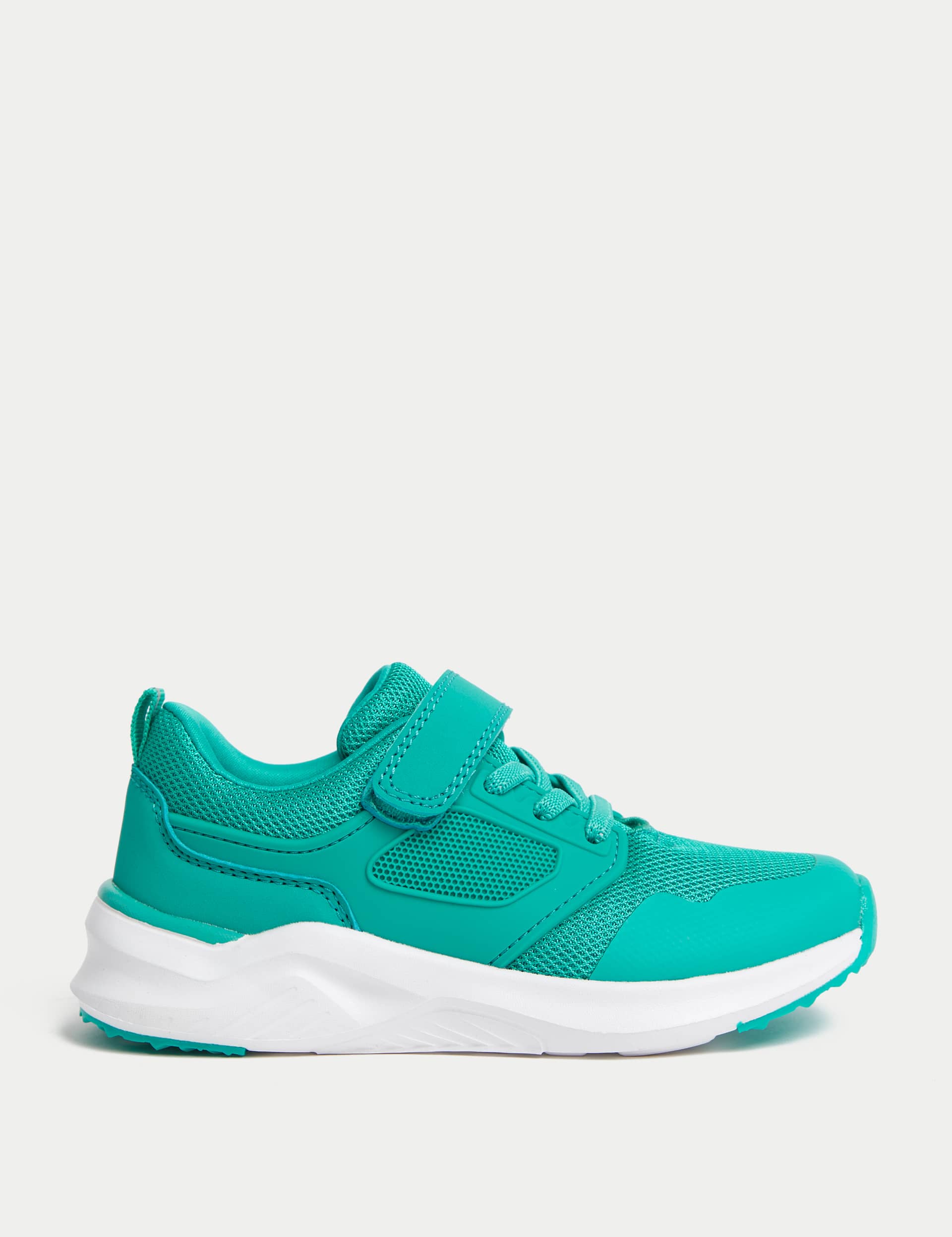 M&S Kids Mesh Riptape Trainers (4 Small - 2 Large) - 9 SSTD - Medium Green, Medium Green,Pink Mix