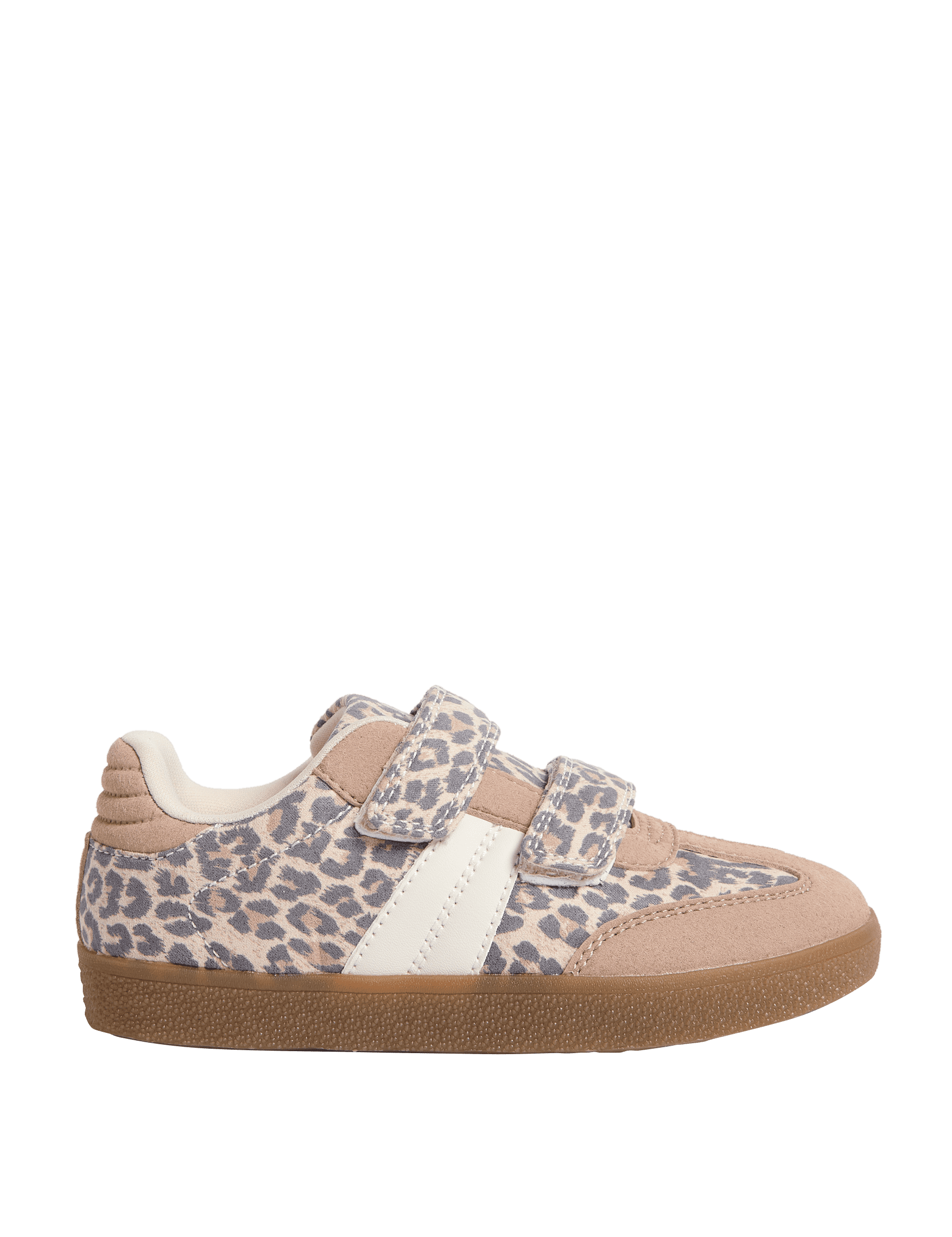 M&S Collection Kids Animal Print Riptape Trainers (4 Small - 2 Large) - 9 SSTD - Brown Mix, Brown Mi