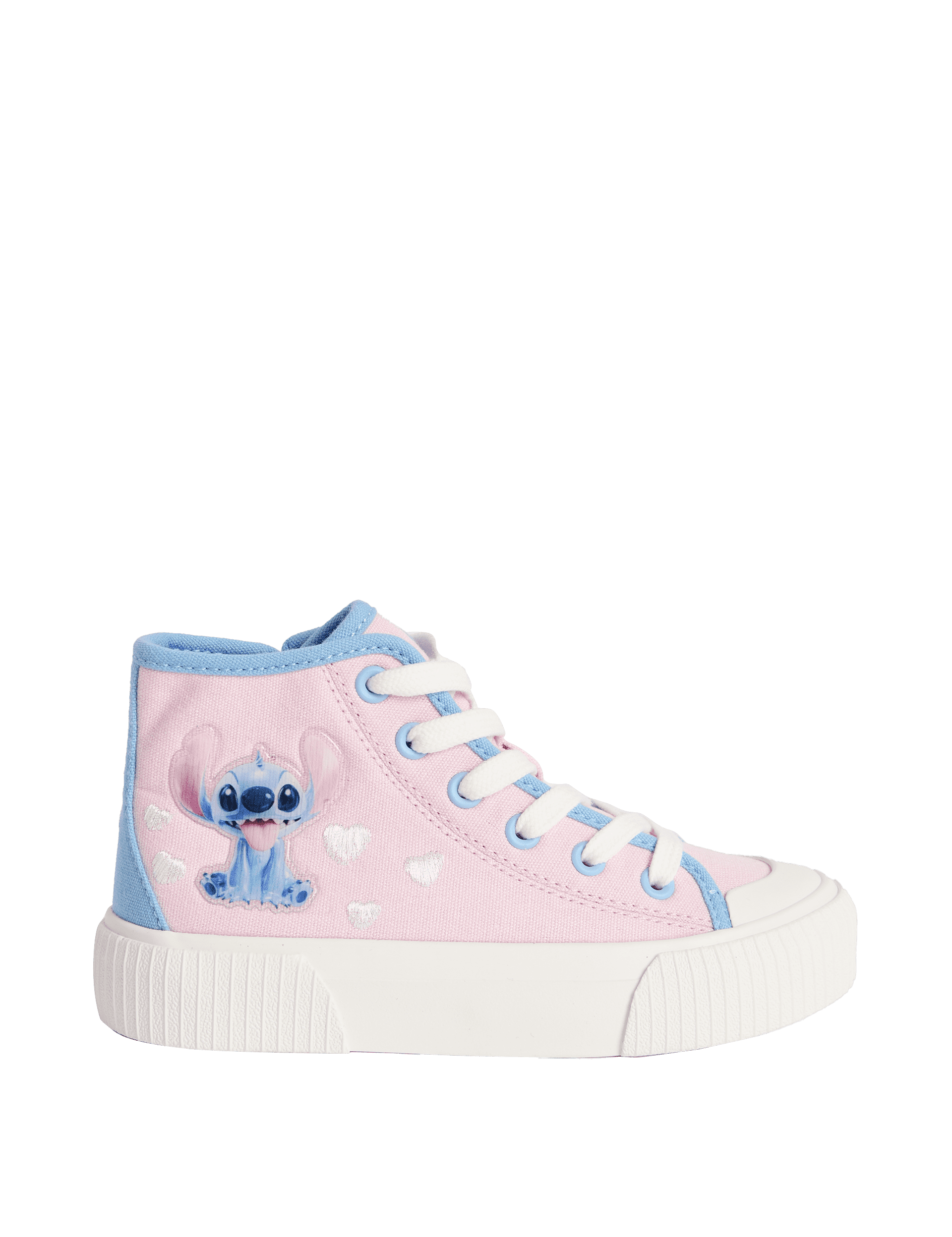 M&S Collection Kids Lilo & Stitch High Top Trainers (4 Small - 2 Large) - 8 SSTD - Lilac, Lilac