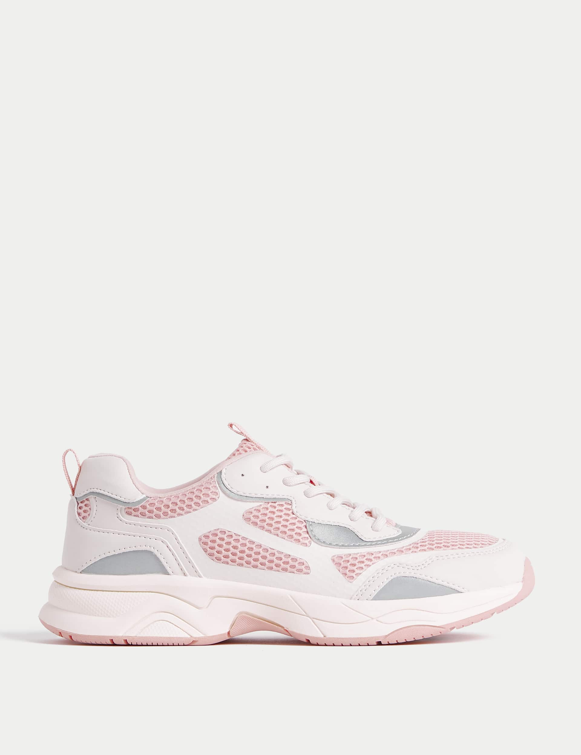 M&S Kids Chunky Trainers (1 Large - 6 Large) - 3 L - Light Pink Mix, Light Pink Mix