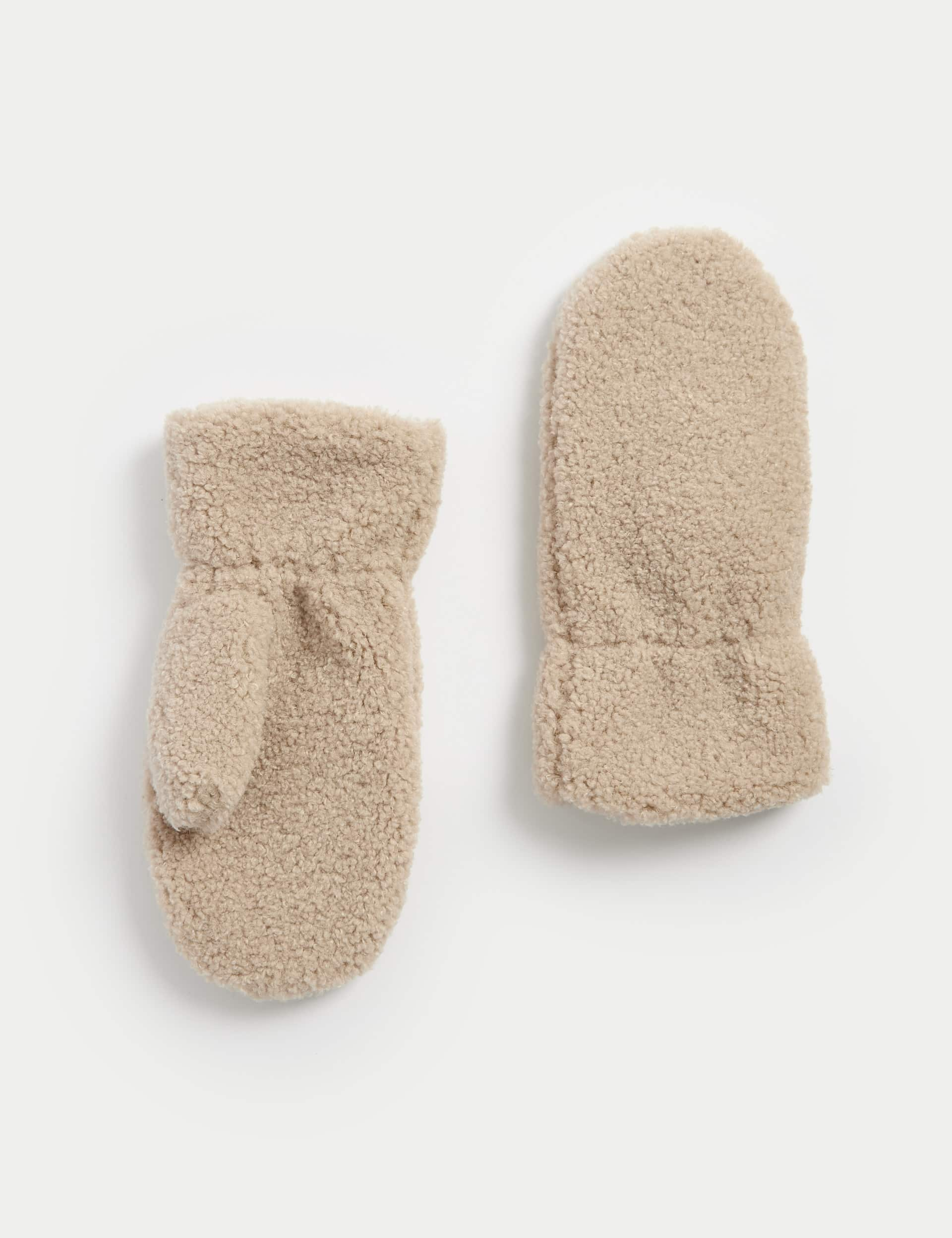 M&S Kids Borg Mittens (3-13 Yrs) - 6-10y - Calico, Calico,Rose