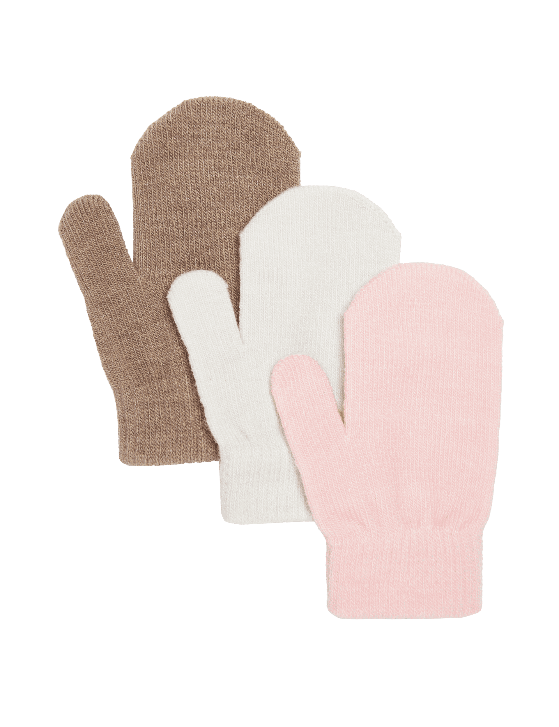 M&S Collection Kids 3pk Mittens - Pink Mix, Pink Mix