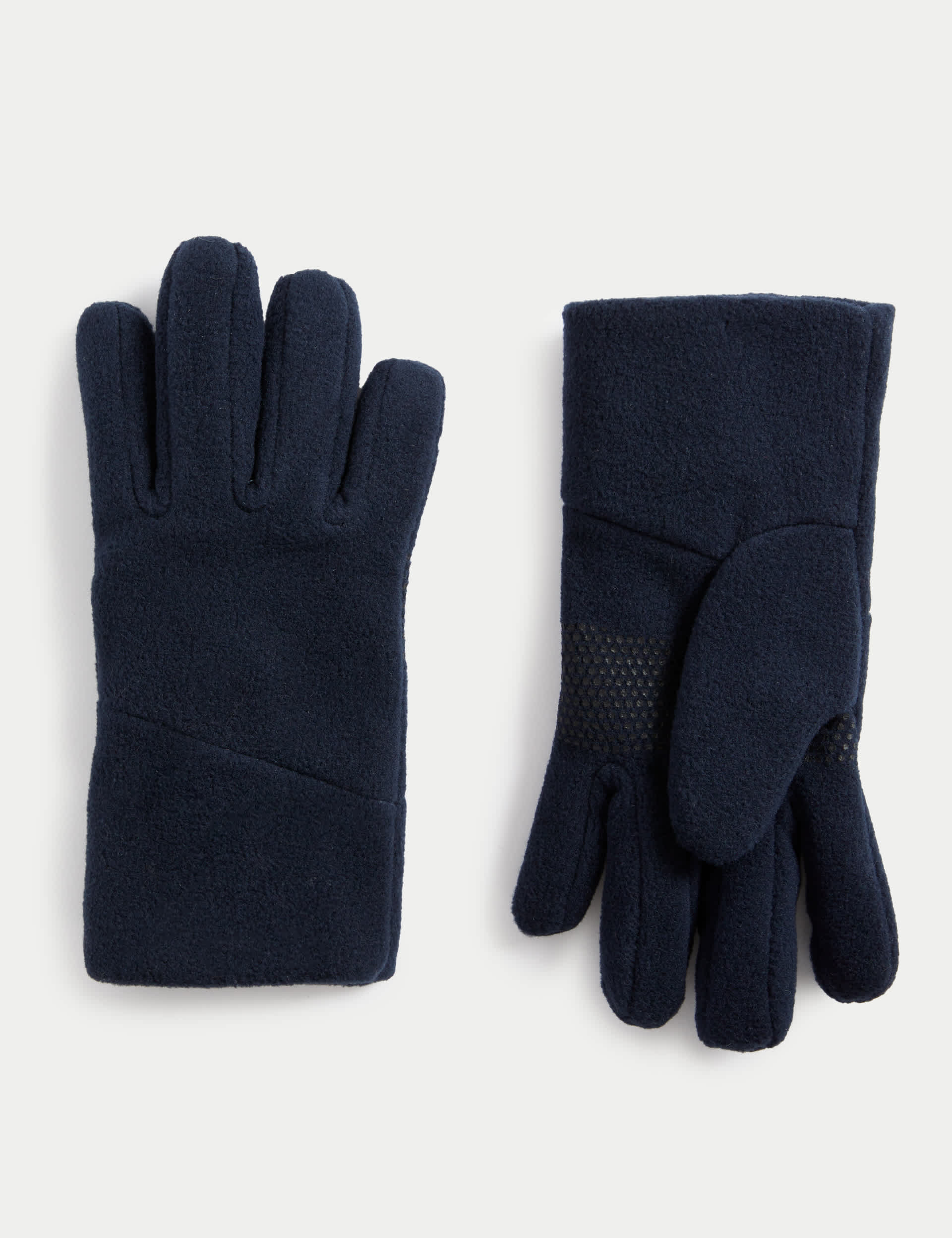 M&S Kids Fleece Gloves (3-13 Yrs) - 6-10y - Navy, Navy