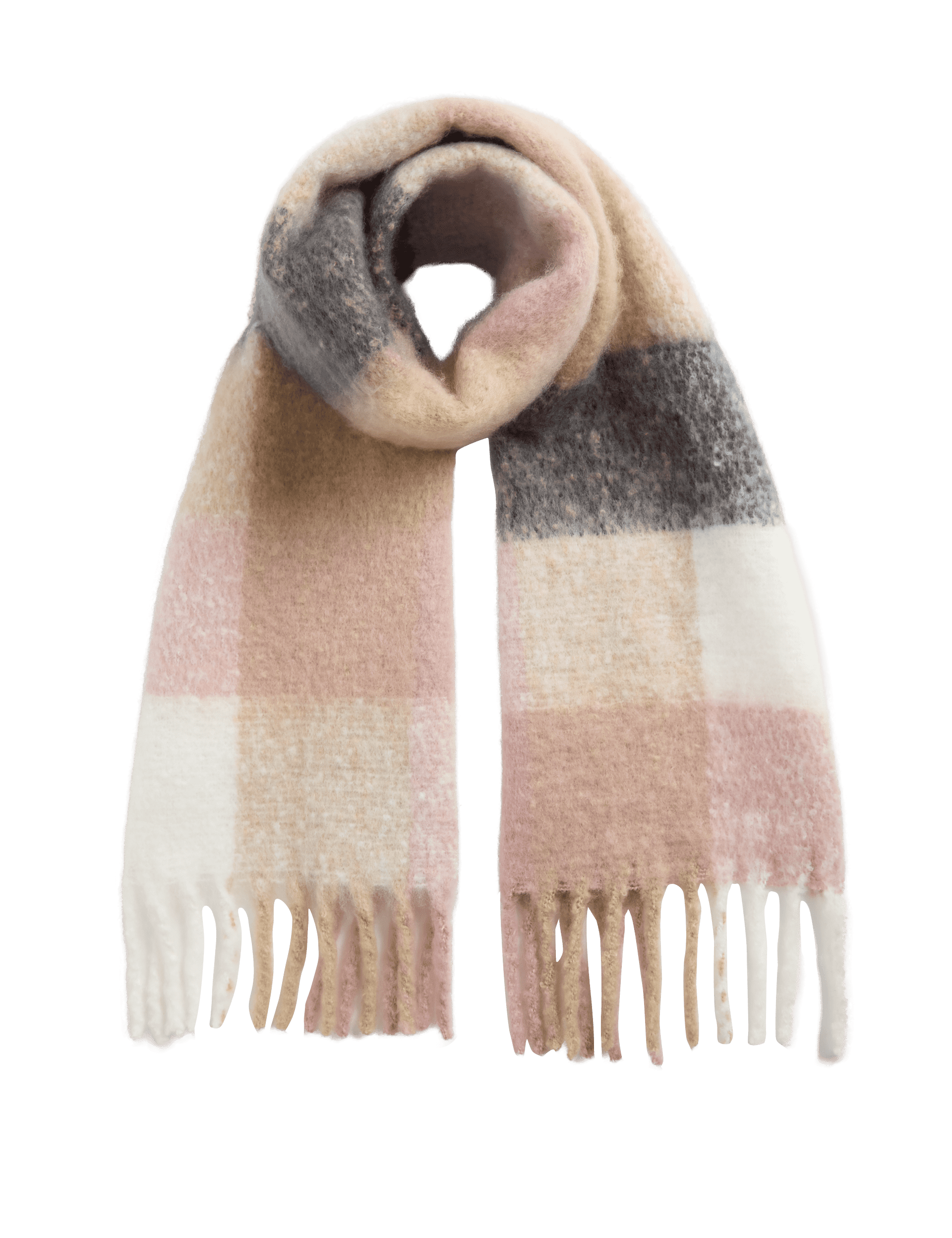 M&S Collection Kids Check Scarf - Pink Mix, Pink Mix