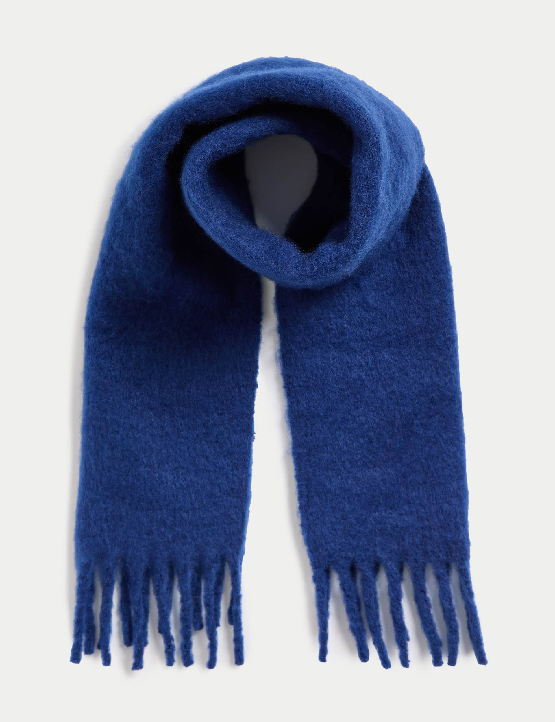 M&S Kids Scarf - Indigo, Indigo,Hot Pink