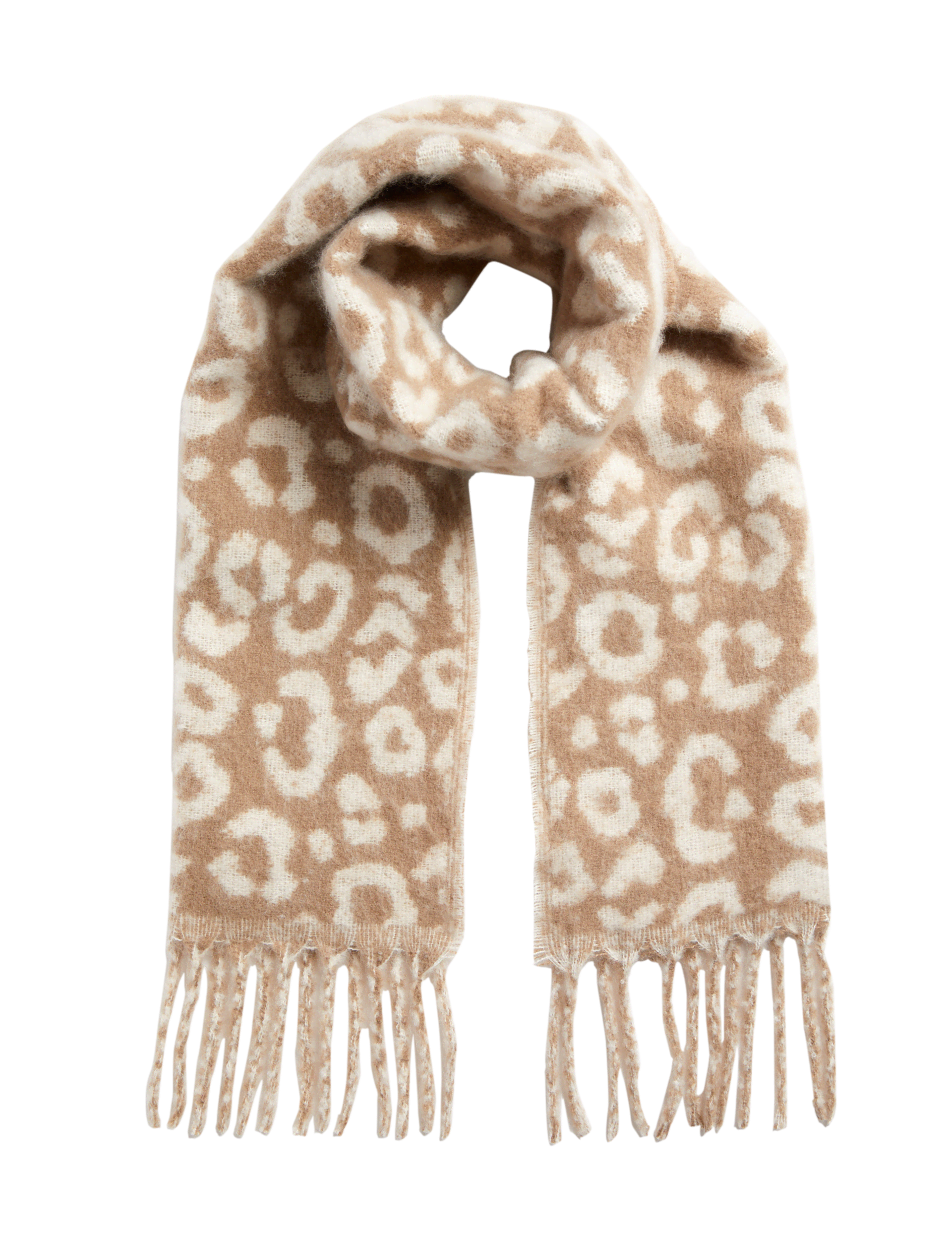 M&S Collection Kids Leopard Print Scarf - Natural Mix, Natural Mix