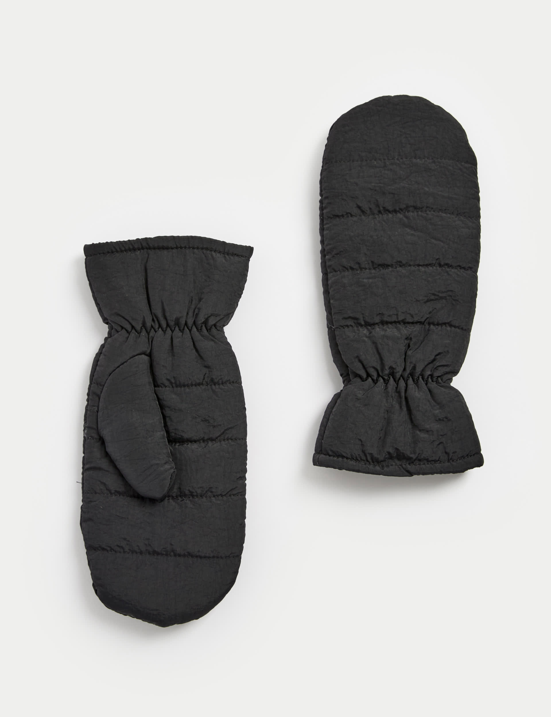 M&S Kids Quilted Mittens (3-13 Yrs) - 6-10y - Black, Black