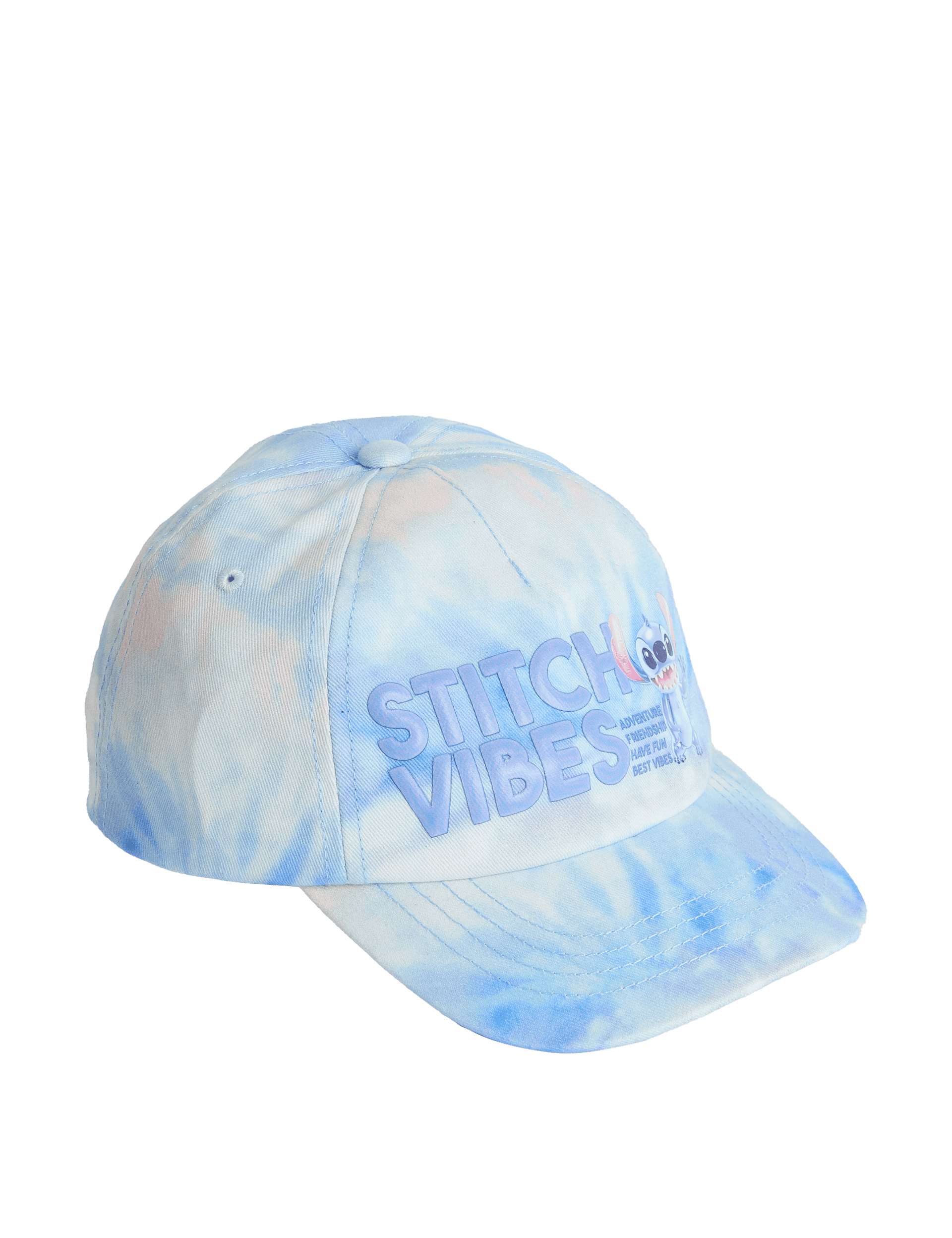 M&S Collection Kids Pure Cotton Lilo and Stitch Baseball Cap (3-13 Yrs) - 6-13Y - Blue, Blue