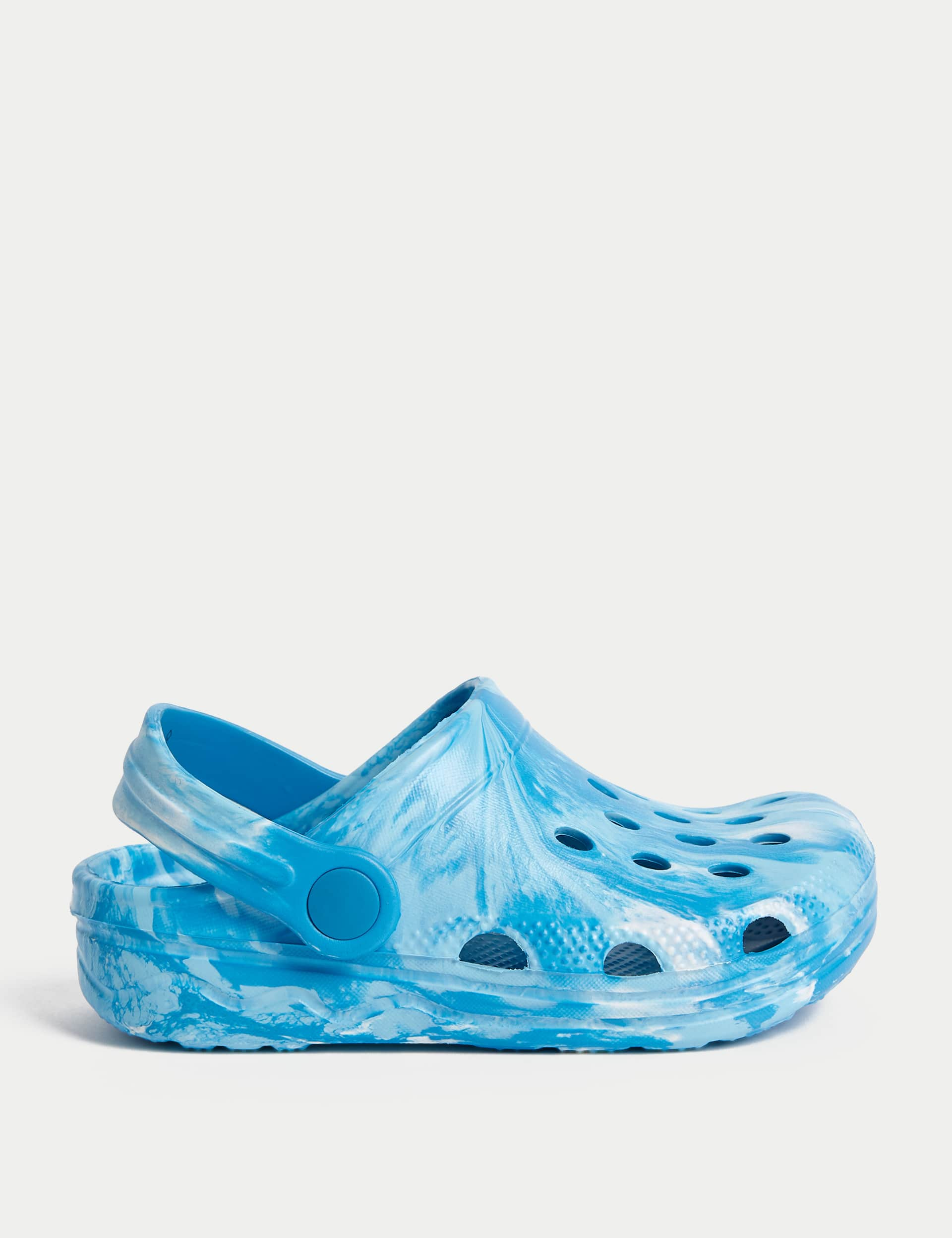 M&S Kids Marble Clogs (4 Small - 2 Large) - 8 SSTD - Blue, Blue,Black Mix