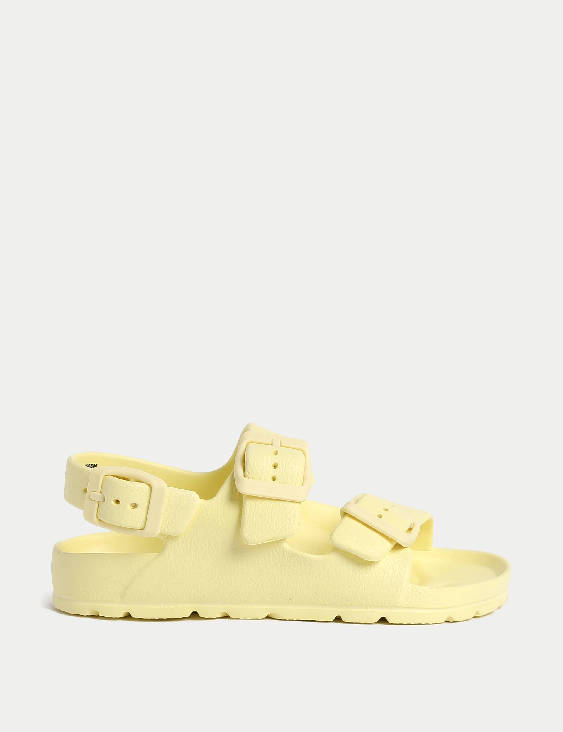 M&S Kids Buckle Sandals (4 Small - 2 Large) - 11 SSTD - Yellow Mix, Yellow Mix,Pink Mix