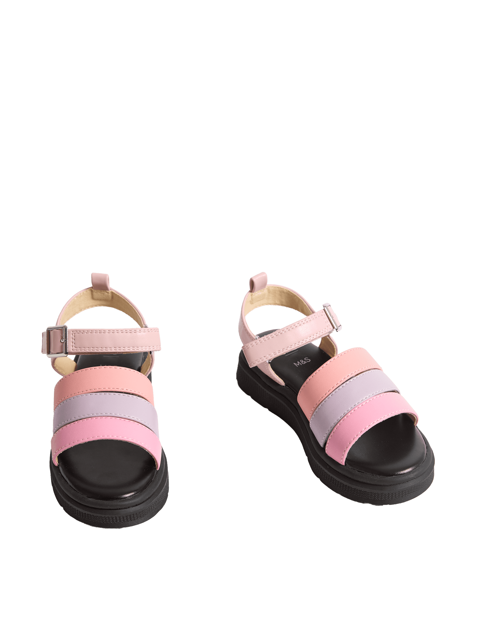 M&S Collection Kids Chunky Sandals (4 Small - 6 Large) - 12 SSTD - Pink Mix, Black Mix,Pink Mix