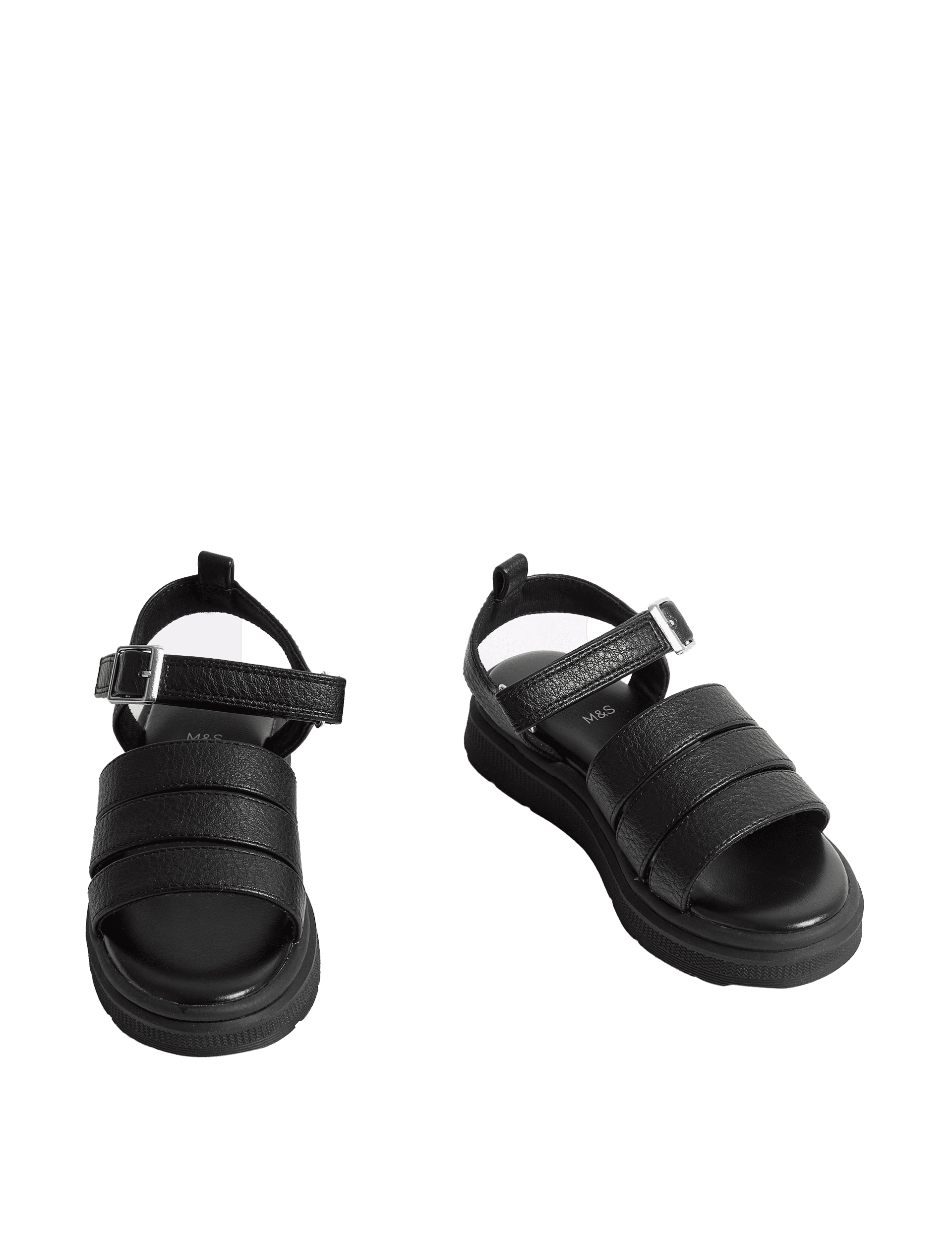 M&S Collection Kids Chunky Sandals (4 Small - 6 Large) - 2 LSTD - Black Mix, Pink Mix,Black Mix