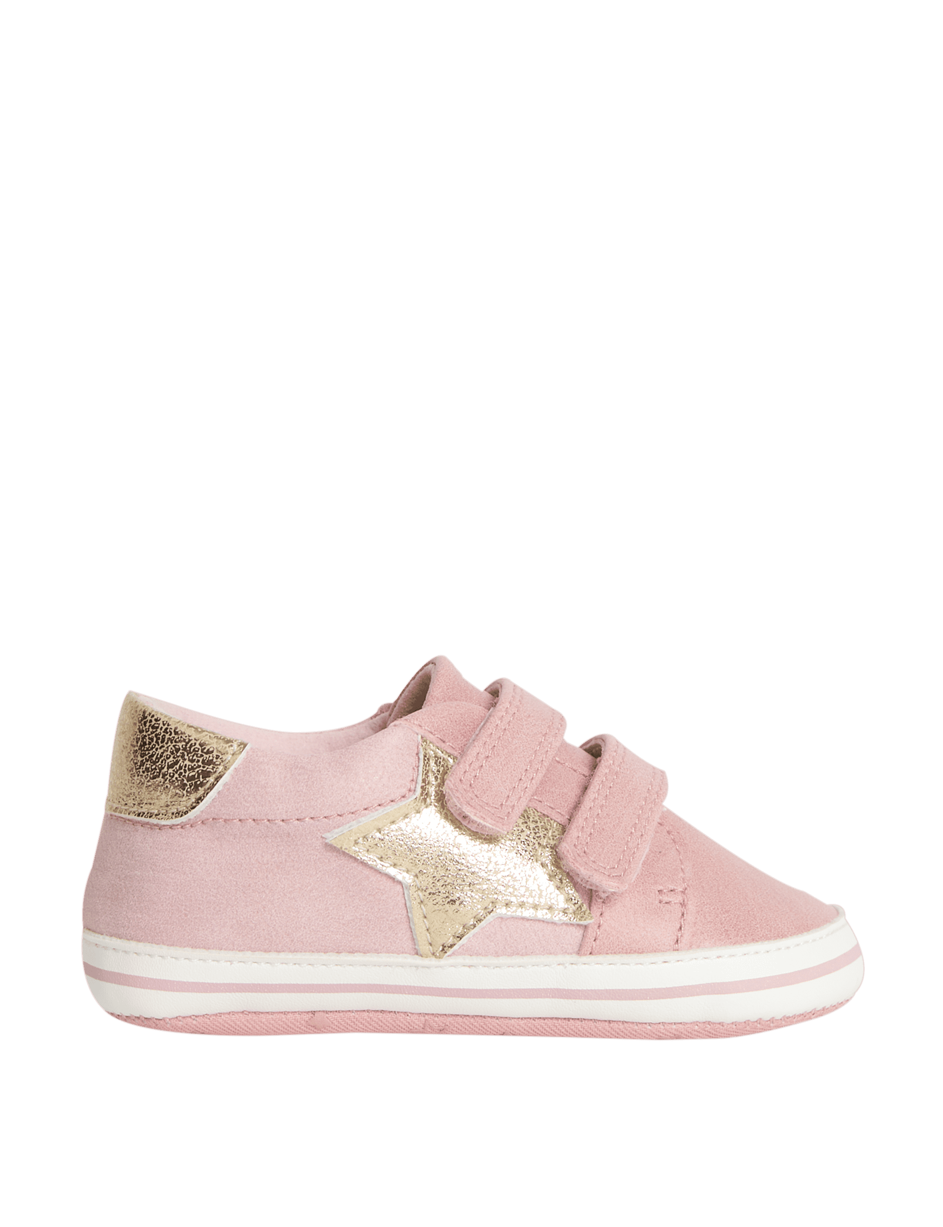 M&S Collection Baby Star Shoes (0-18 Mths) - 0-3 M - Pink, Pink