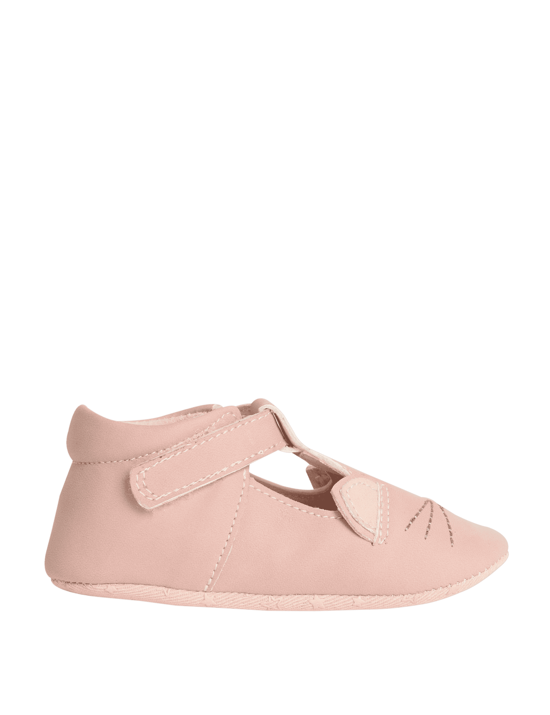 M&S Collection Baby Cat T Bar Shoes (0-18 Mths) - 6-12M - Pink, Pink