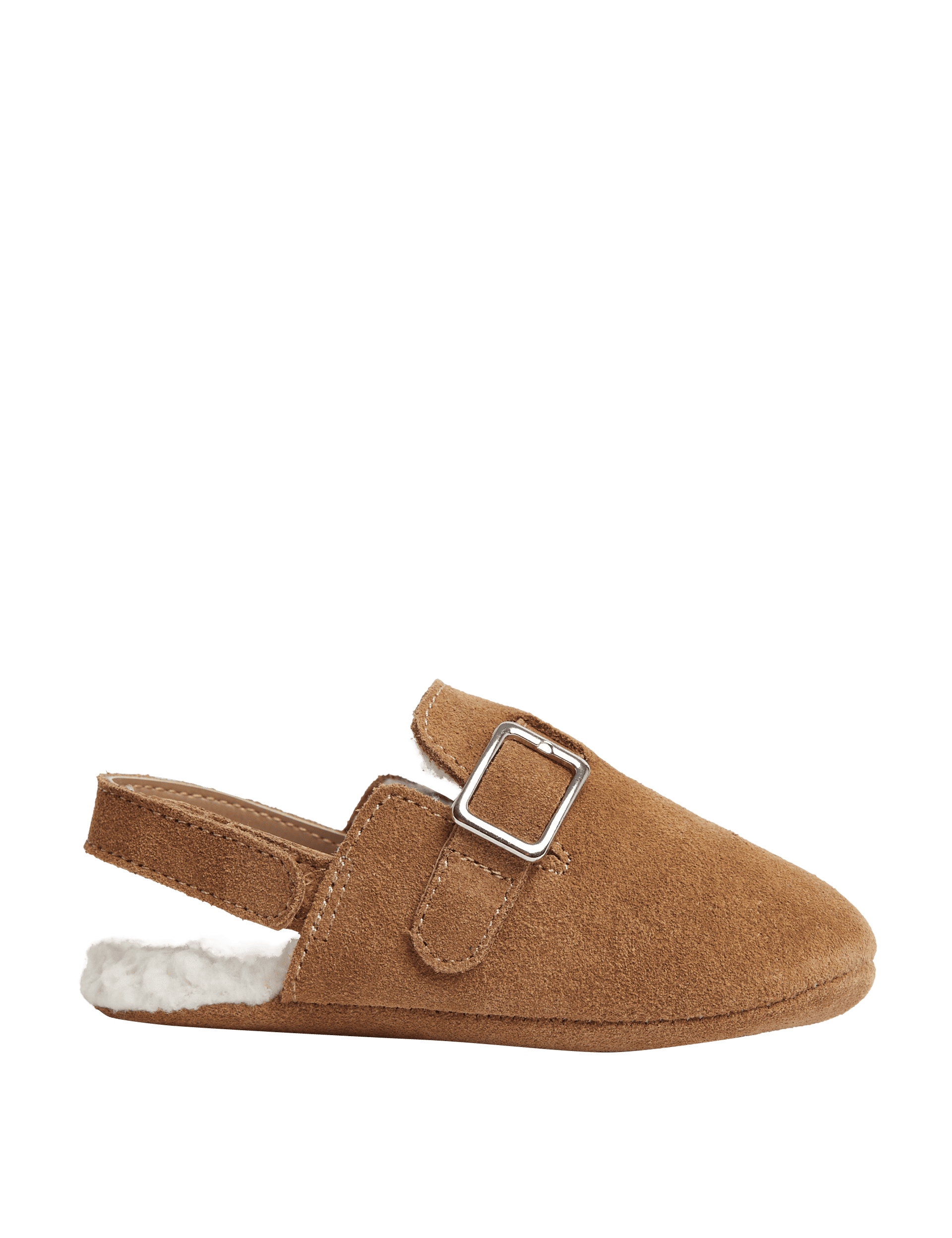 M&S Collection Baby Suede Shoes (0-18 Mths) - 6-12M - Tan, Tan,Grey