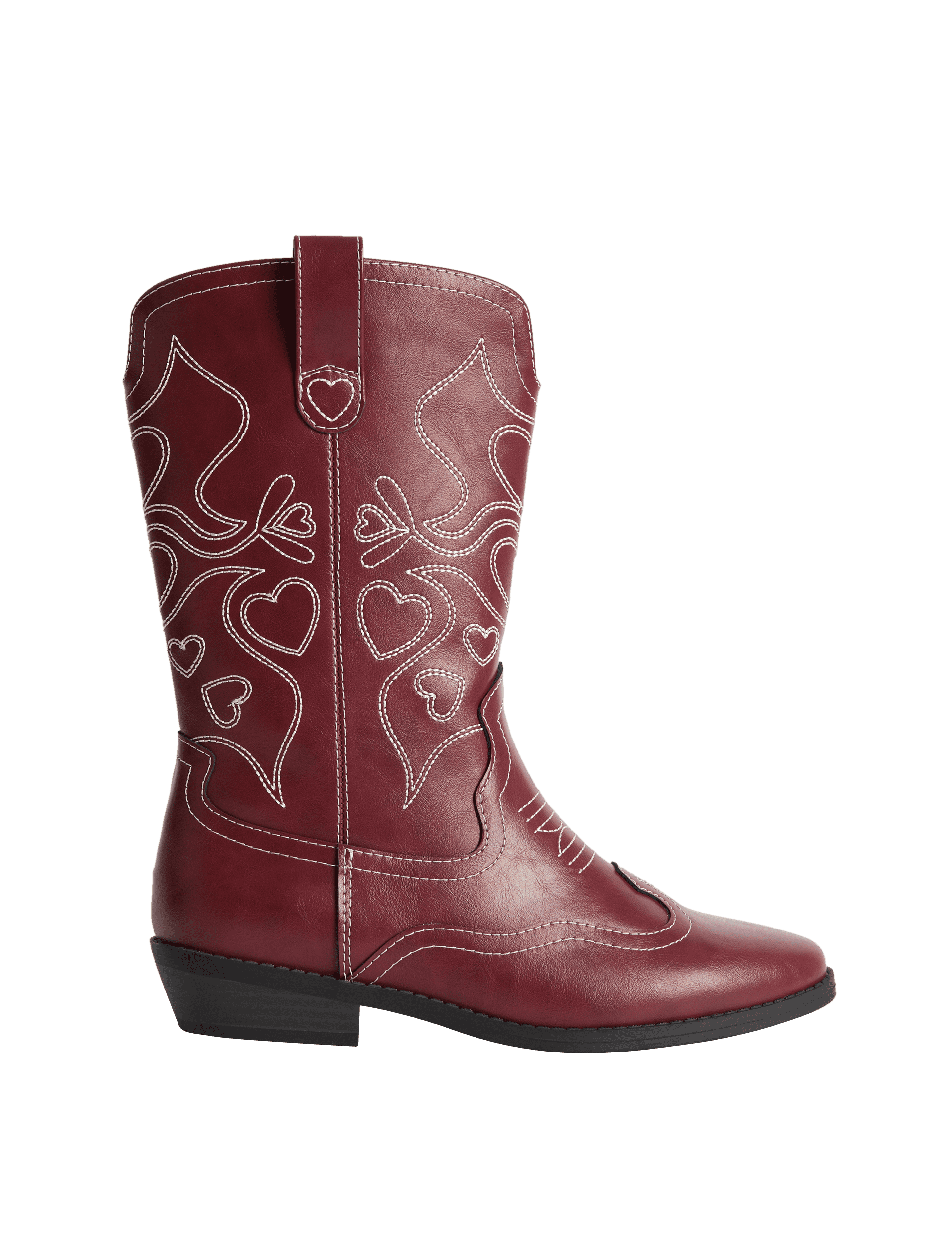 M&S Collection Kids Western Boots (9 Small - 6 Large) - 5 LSTD - Red, Red,Black,Silver