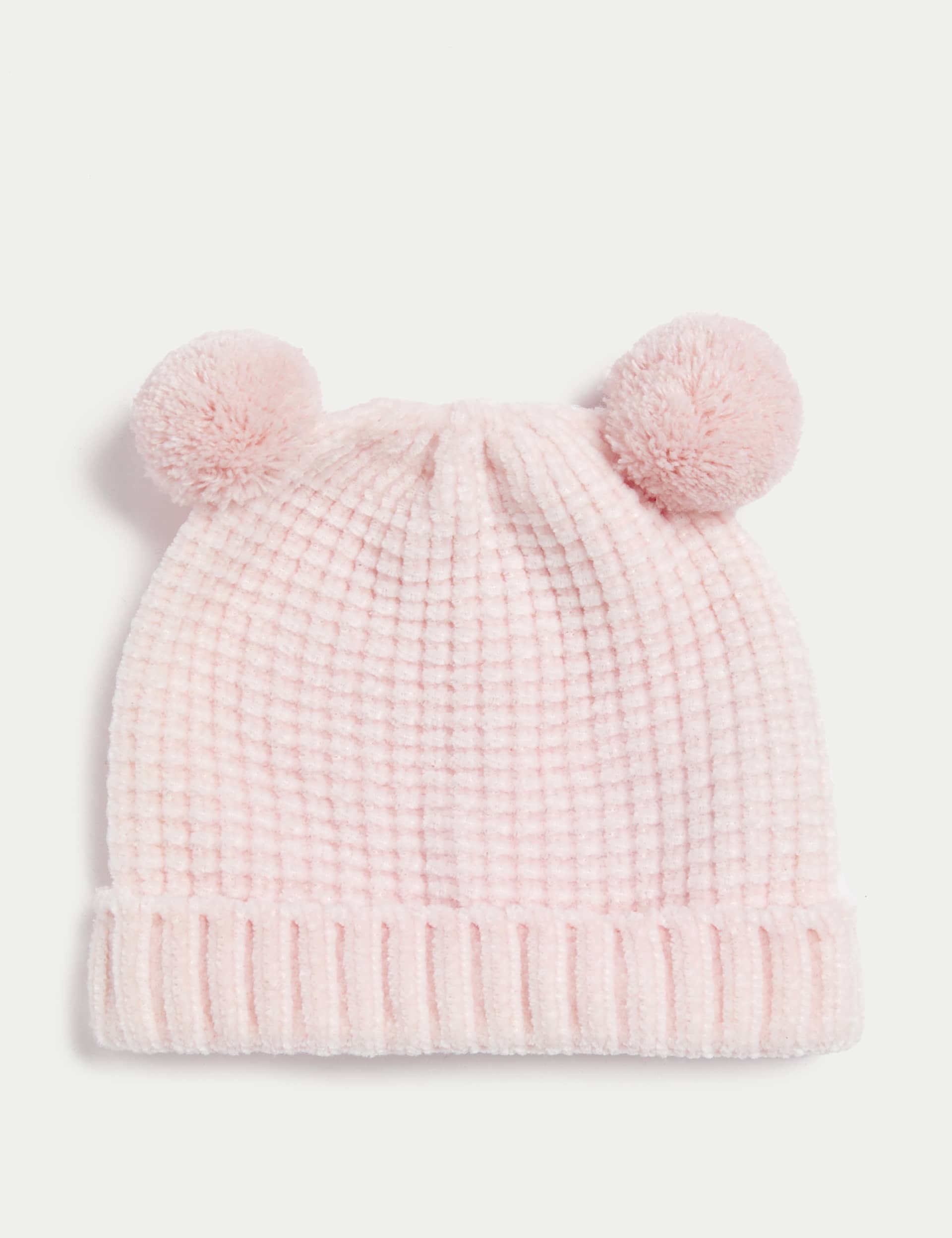 M&S Kids Winter Hat (0-3 Yrs) - 0-3 M - Light Pink, Ivory,Light Pink