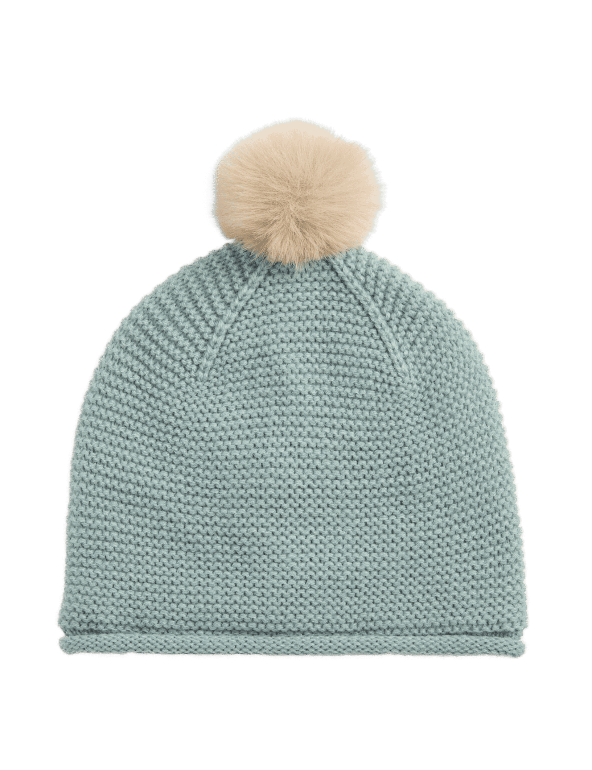 M&S Collection Kids Winter Beanie Hat (0-3 Yrs) - 6-12M - Light Verdigris, Mink,Light Verdigris