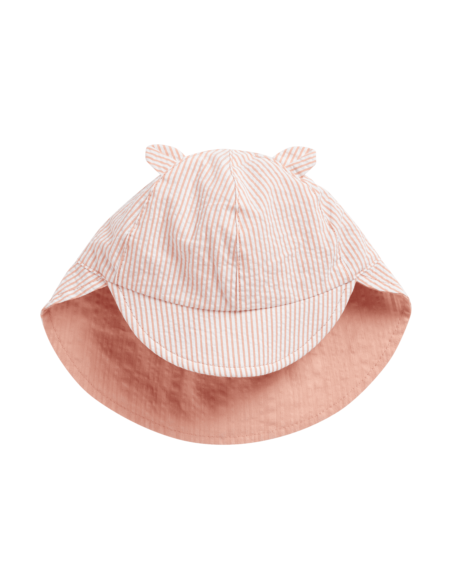 M&S Collection Pure Cotton Reversible Sun Hat (0-1 Yrs) - 6-12M - Coral, Coral,Aqua