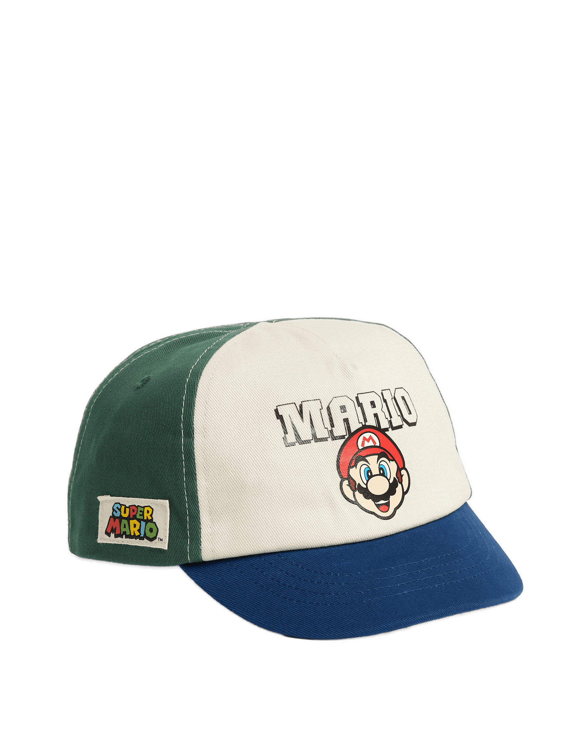 M&S Collection Kids Pure Cotton Super Mario Baseball Cap (1-6 Yrs) - 3-6y - Navy Mix, Navy Mix