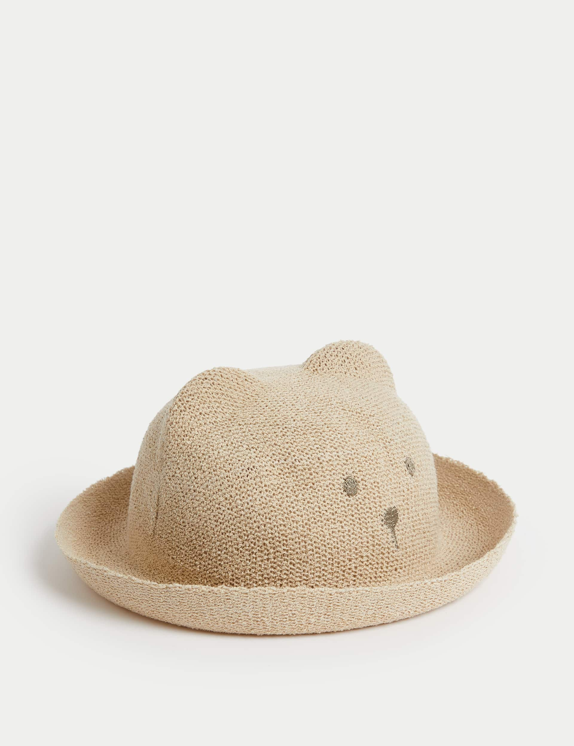 M&S Kids Bear Sun Hat (1-6 Yrs) - 3-6y - Stone, Stone