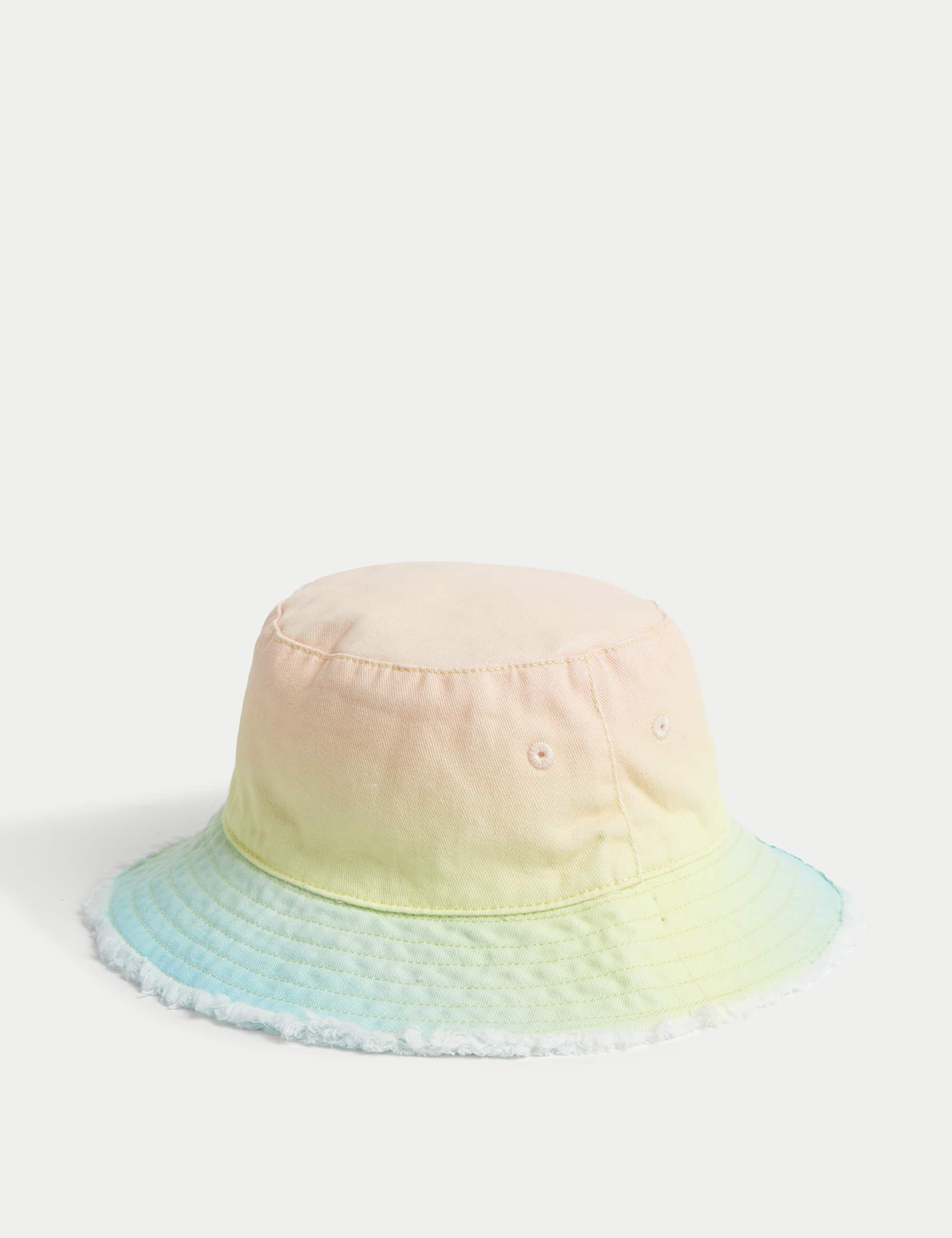 M&S Kids Pure Cotton Tie Dye Sun Hat (1-13 Yrs) - 18-36 - Multi, Multi