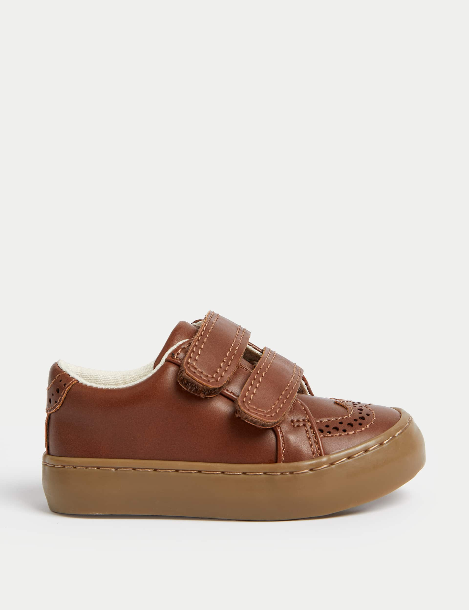 M&S Kids Freshfeet Riptape Shoes (3 Small - 13 Small) - 5 SSTD - Tan, Tan