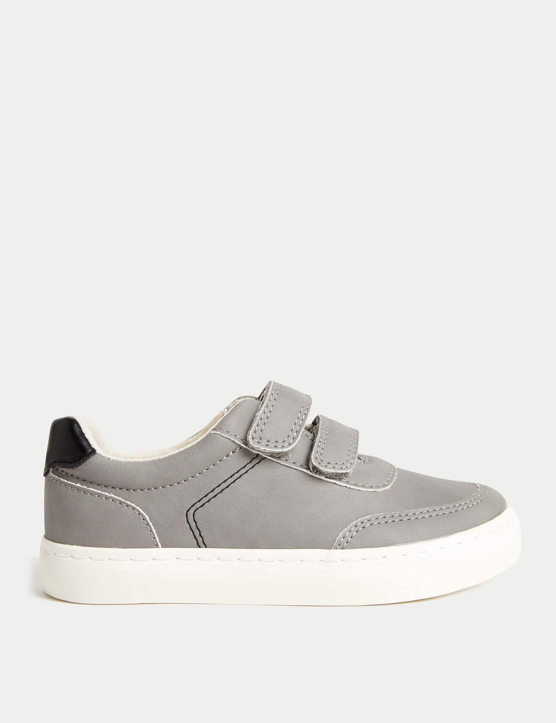 M&S Kids Freshfeet Riptape Trainers (4 Small - 13 Small) - 5.5 SSTD - Grey, Grey