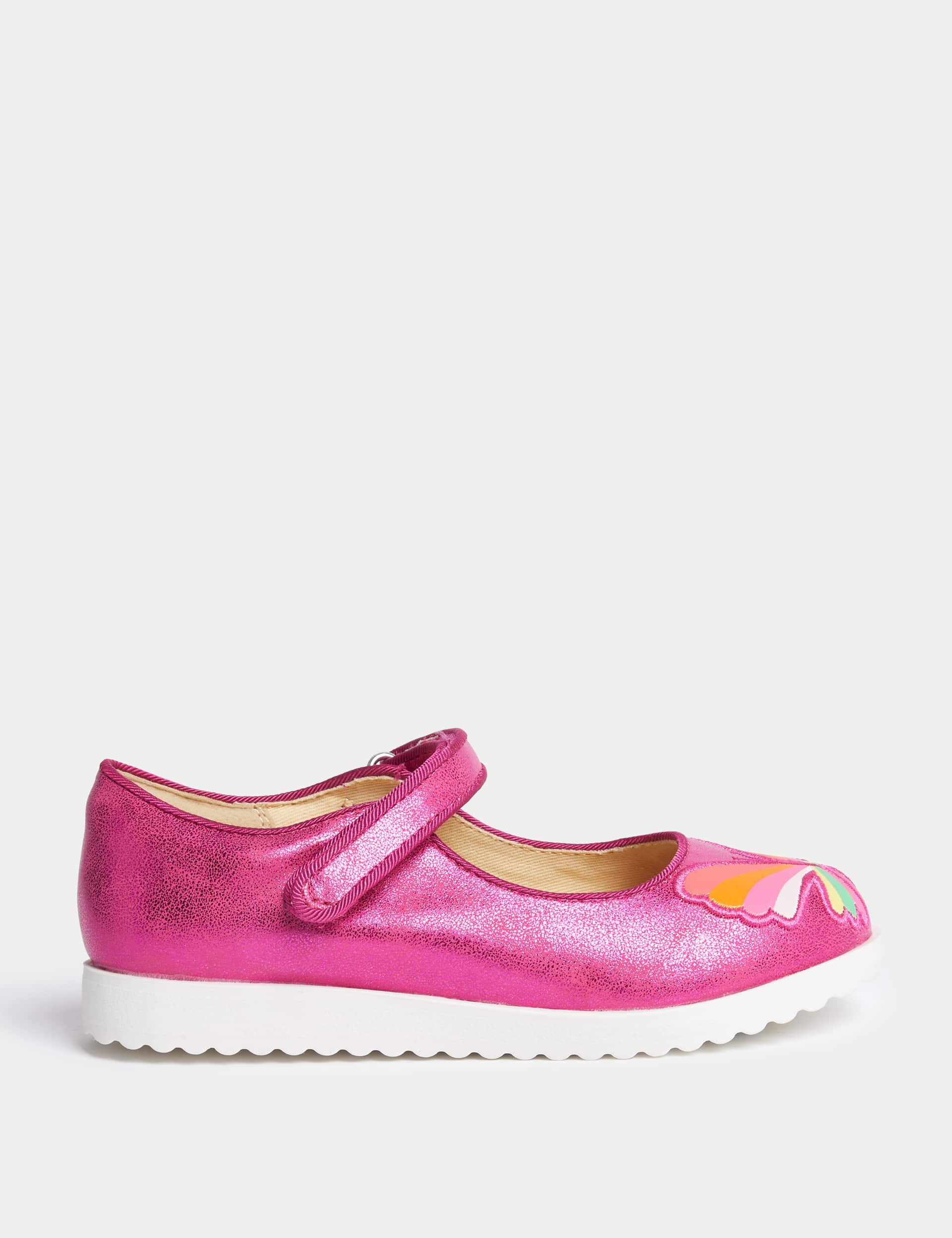 M&S Kids Butterfly Mary Jane Shoes (4 Small - 2 Large) - 11.5SSTD - Pink Mix, Pink Mix