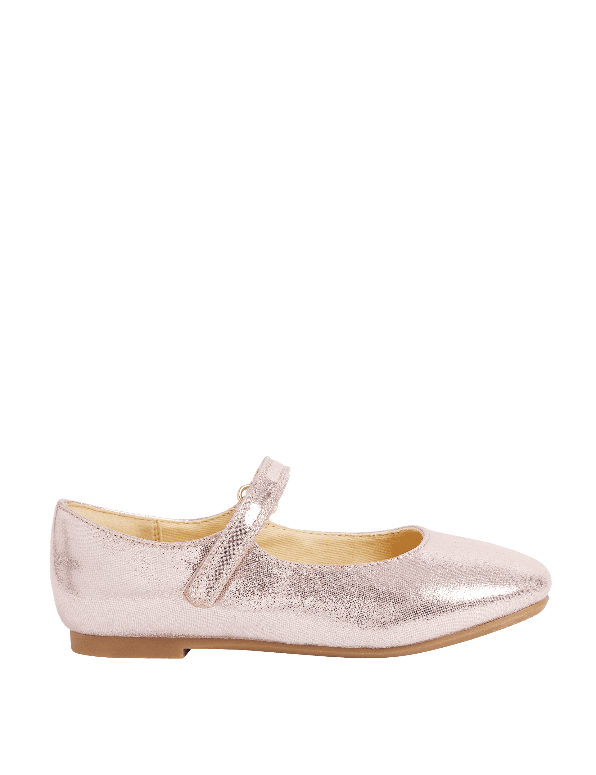 M&S Collection Kids Glitter Mary Jane Ballet Pumps (4 Small-2 Large) - 12.5SSTD - Light Pink, Light 