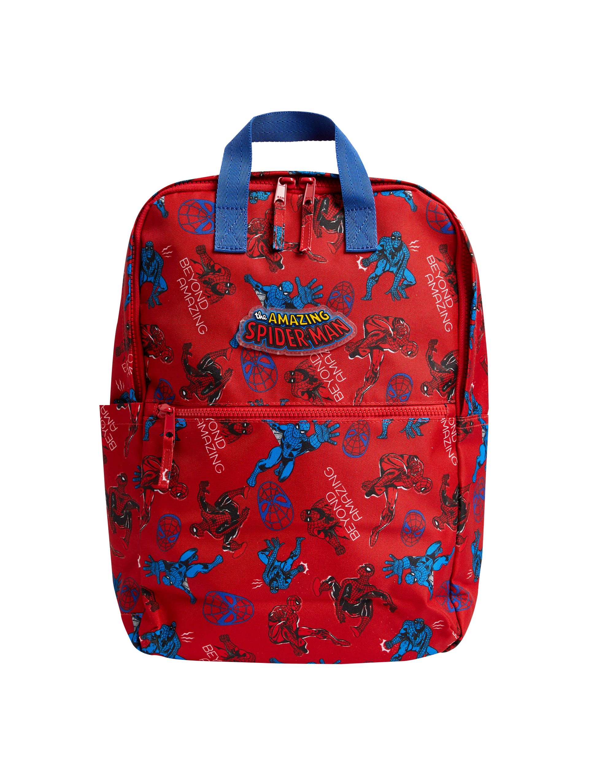 M&S Collection Boys Spider-Man Water Repellent Large Backpack - Red, Red