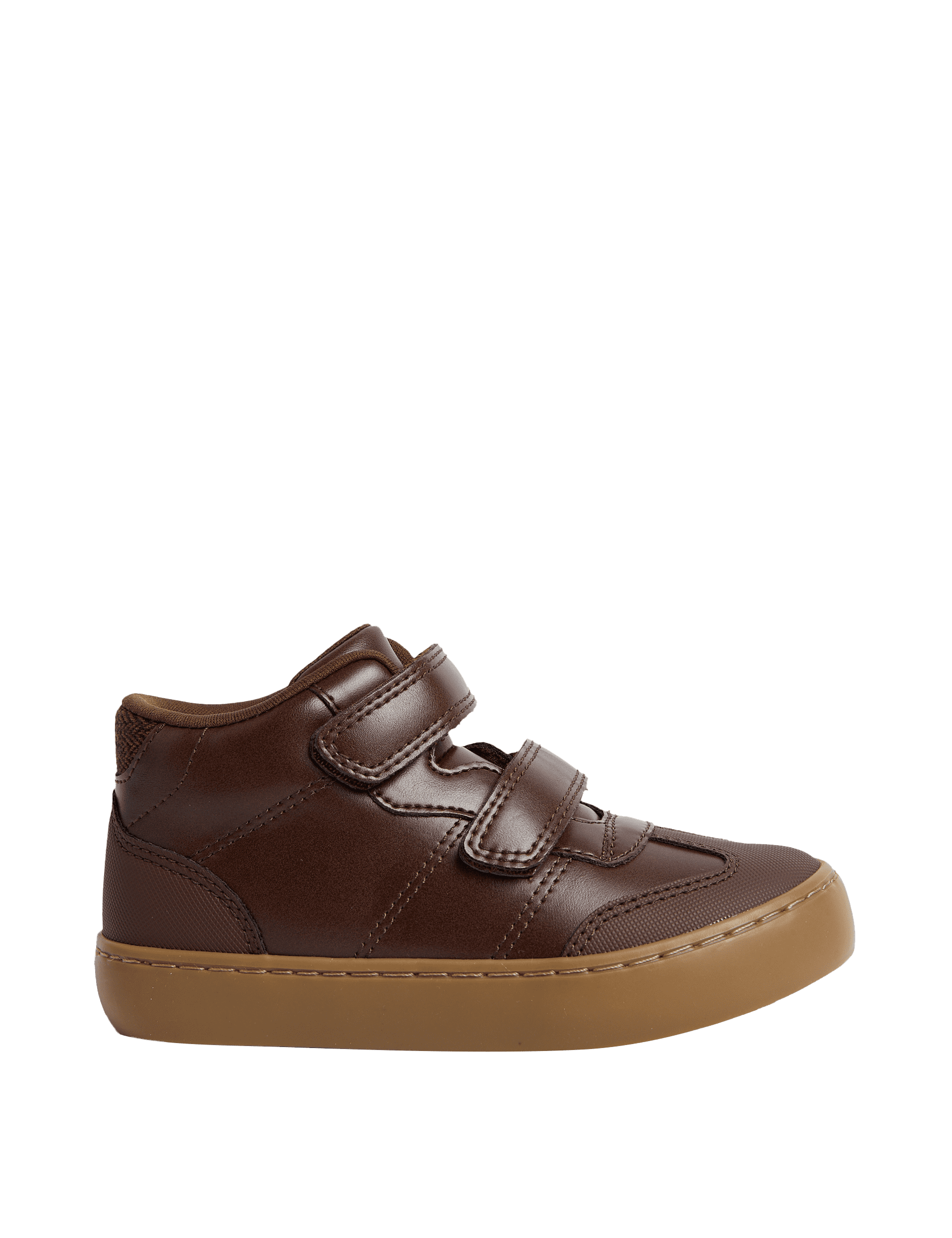 M&S Collection Kids Freshfeet High Top Riptape Boots (4 Small - 2 Large) - 6 SSTD - Brown, Brown,Na