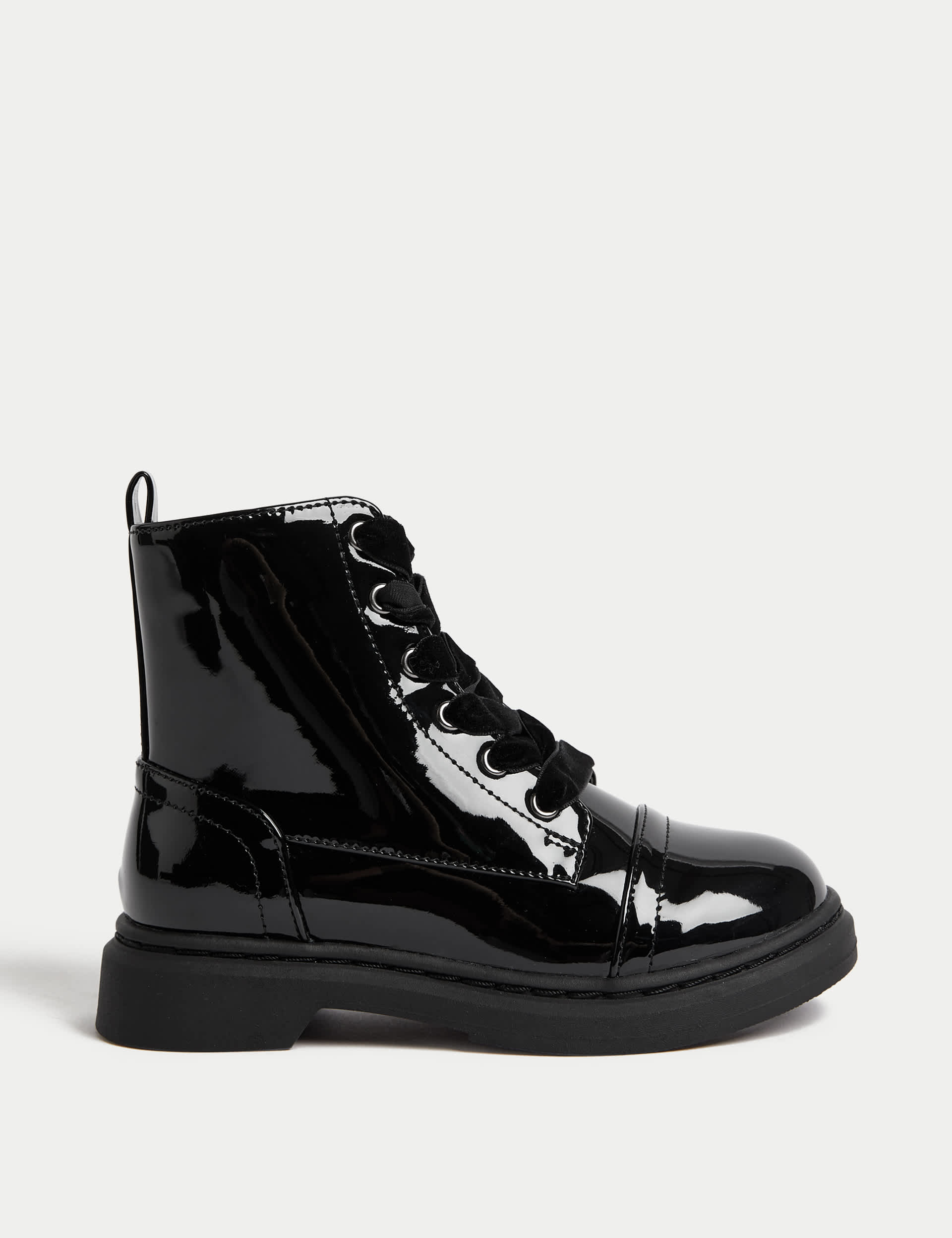 M&S Kids Patent Freshfeet  Boots (4 Small