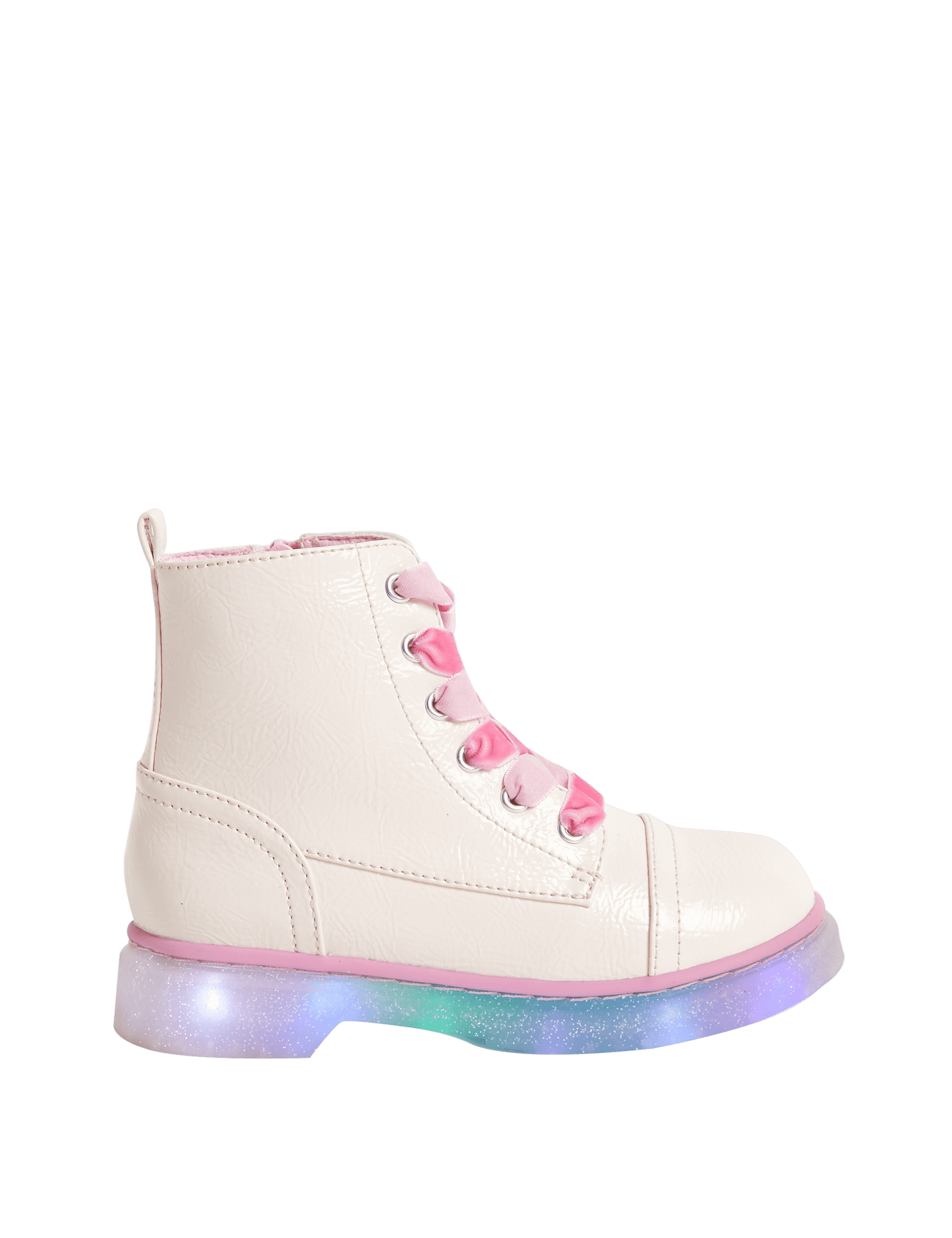 M&S Collection Kids Freshfeet Light Up Boots (4 Small - 2 Large) - 7 SSTD - Light Pink Mix, Light P