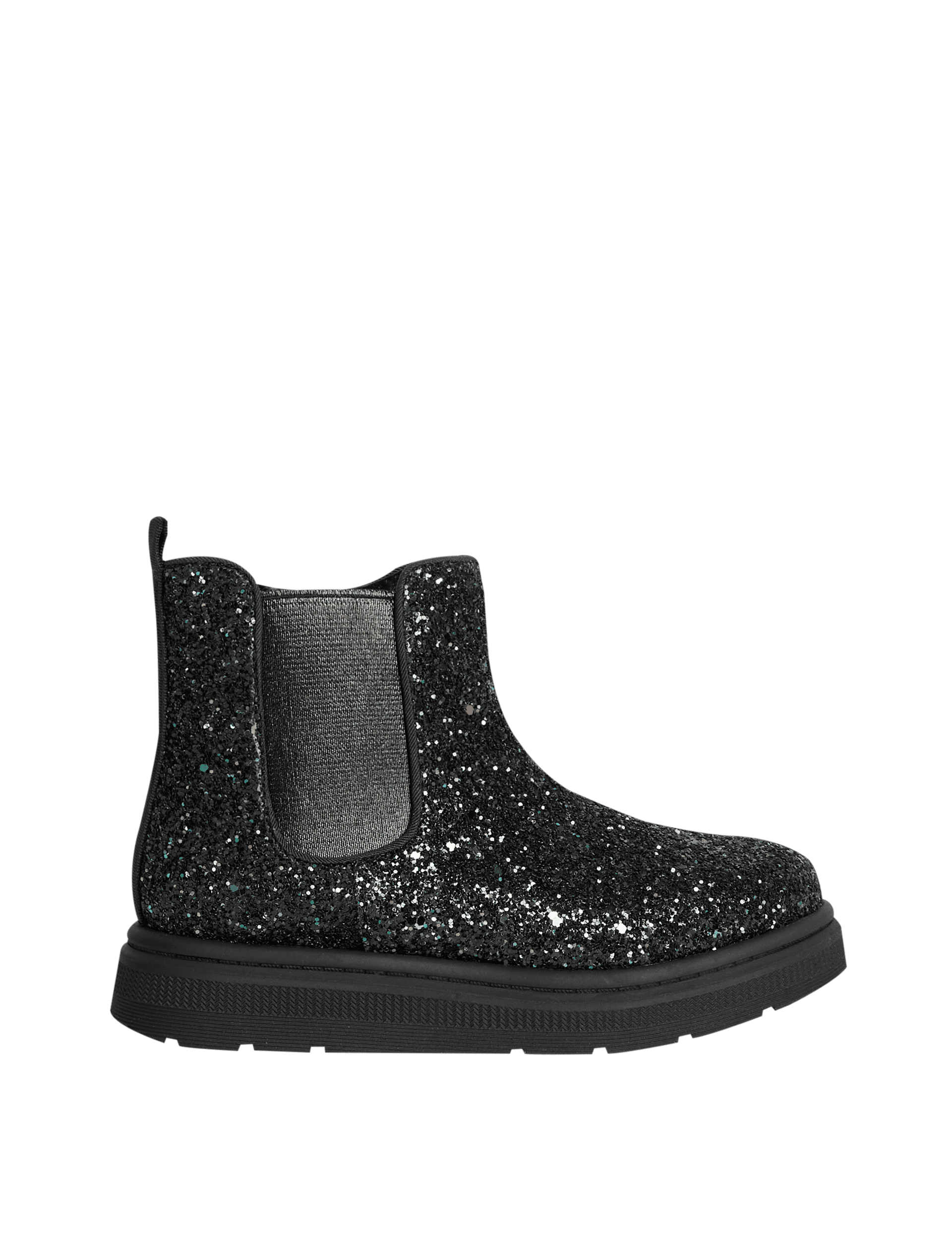 M&S Collection Kids Glitter Chelsea Boots (4 Small - 2 Large) - 4SSTD - Black, Pink Mix,Black