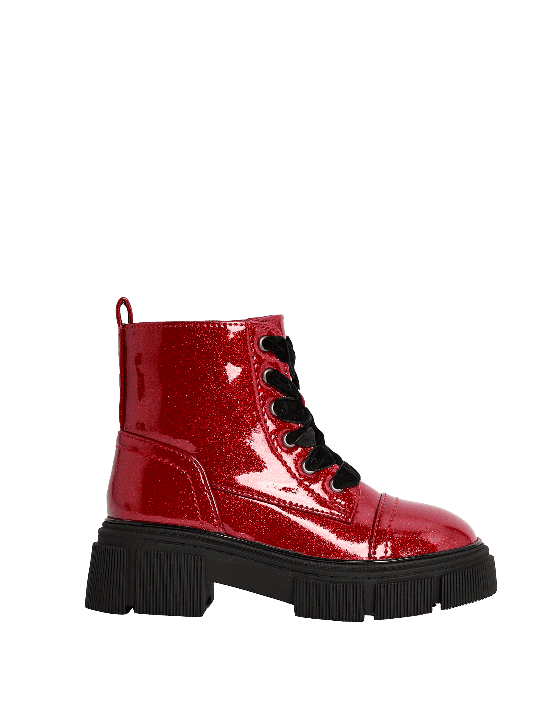 M&S Collection Girls Glitter Ankle Boots (4 Small - 2 Large) - 2 LSTD - Red, Red