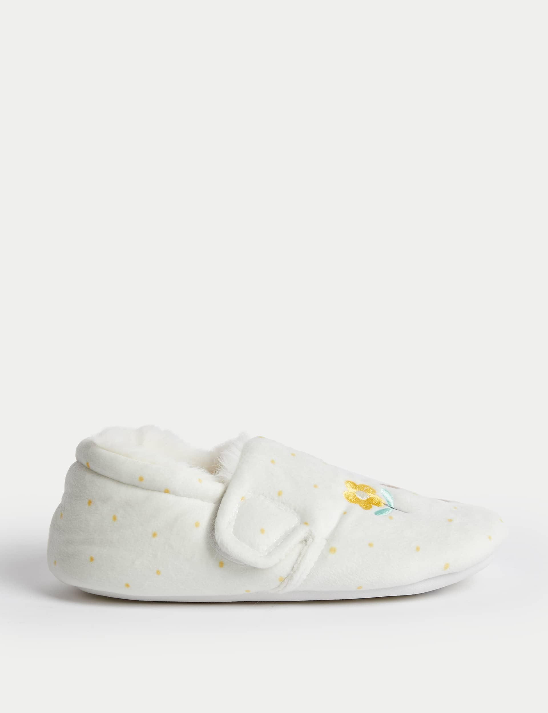 M&S Kids Bunny Riptape Slippers (4 Small - 12 Small) - 8 SSTD - Beige Mix, Beige Mix